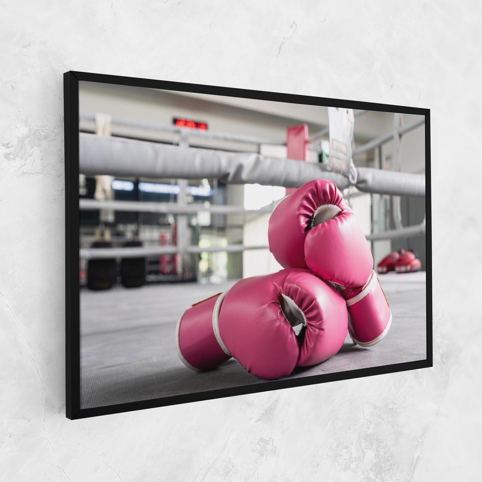 Tablou Canvas Pink Boxing Gloves mockup 1