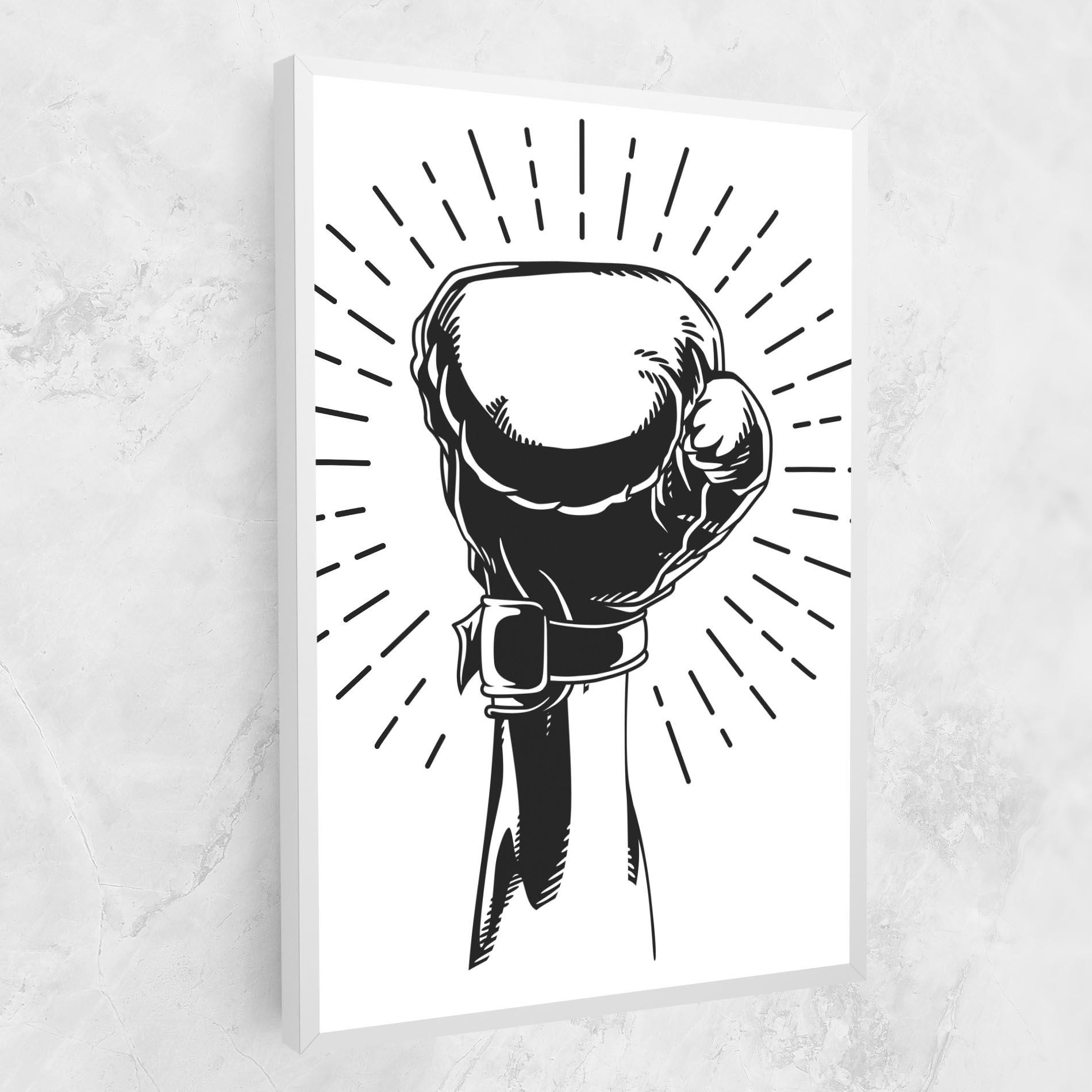 Tablou Canvas White Hand Boxing mockup 1