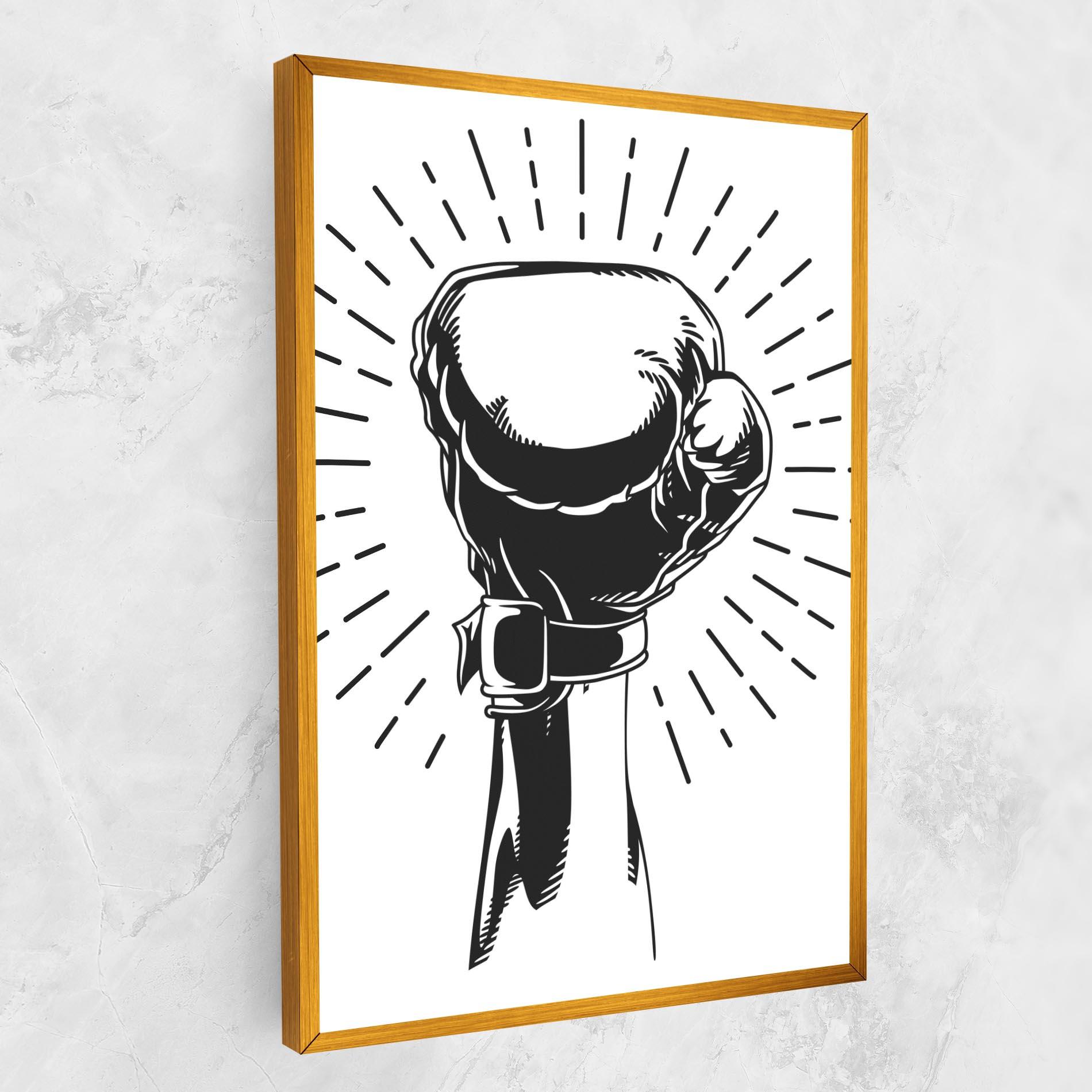 Tablou Canvas White Hand Boxing mockup 1