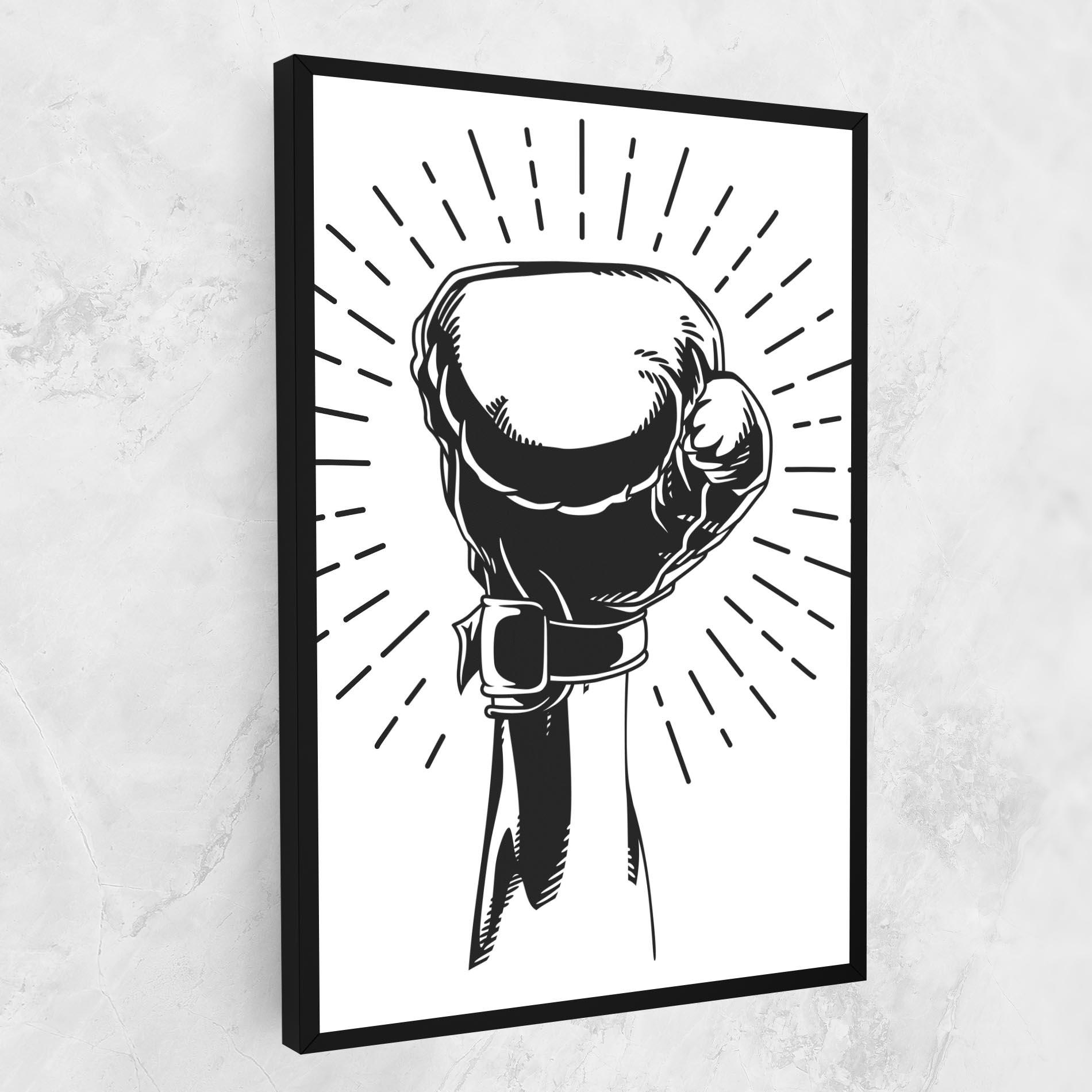 Tablou Canvas White Hand Boxing mockup 1