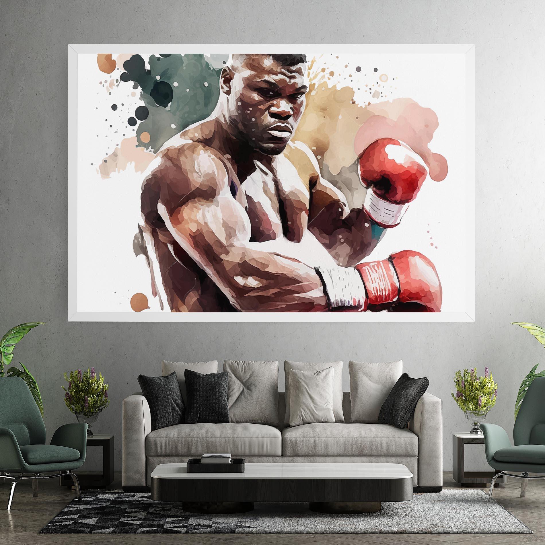 Tablou Canvas Boxing Cream Green mockup 7