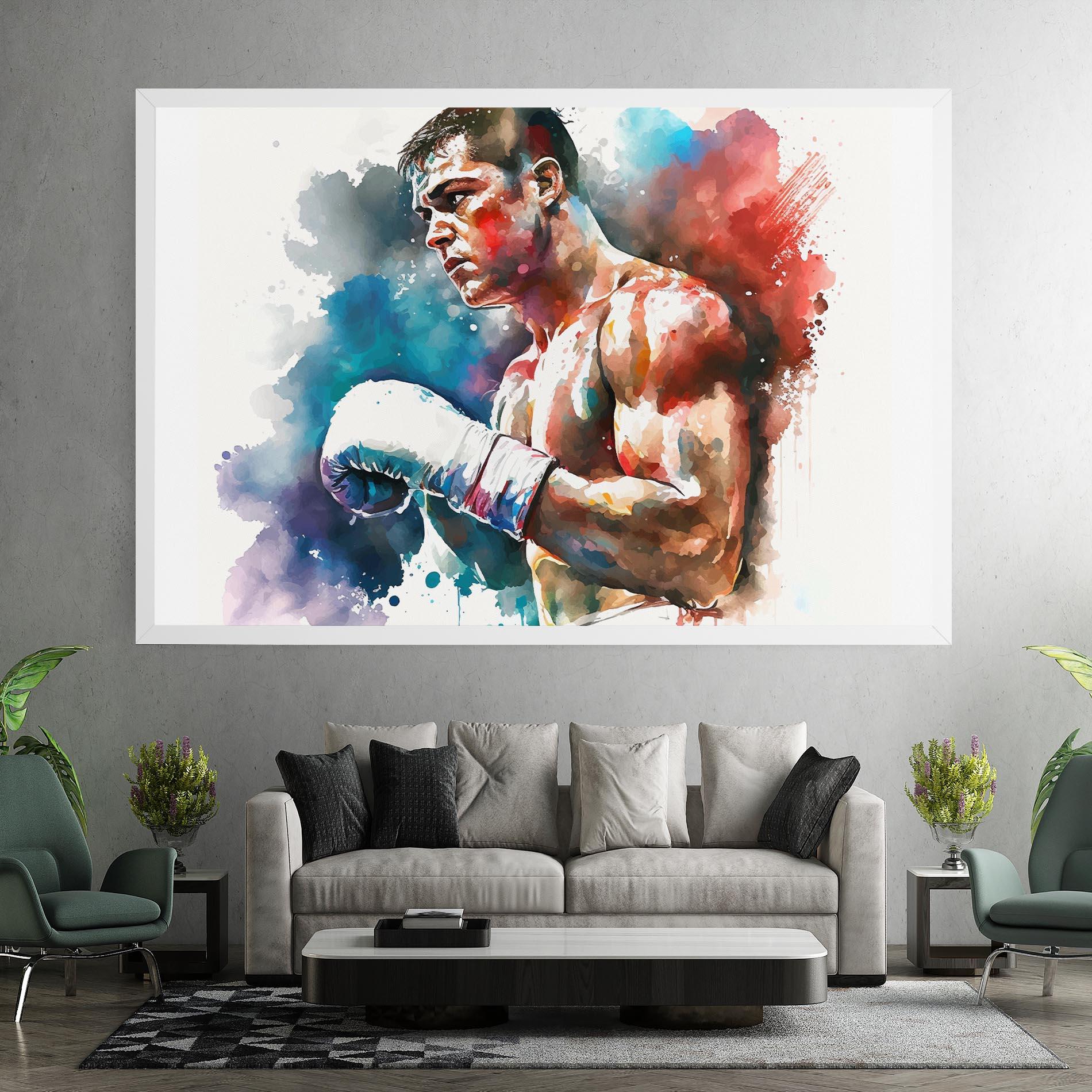 Tablou Canvas Boxing Red Blue mockup 7