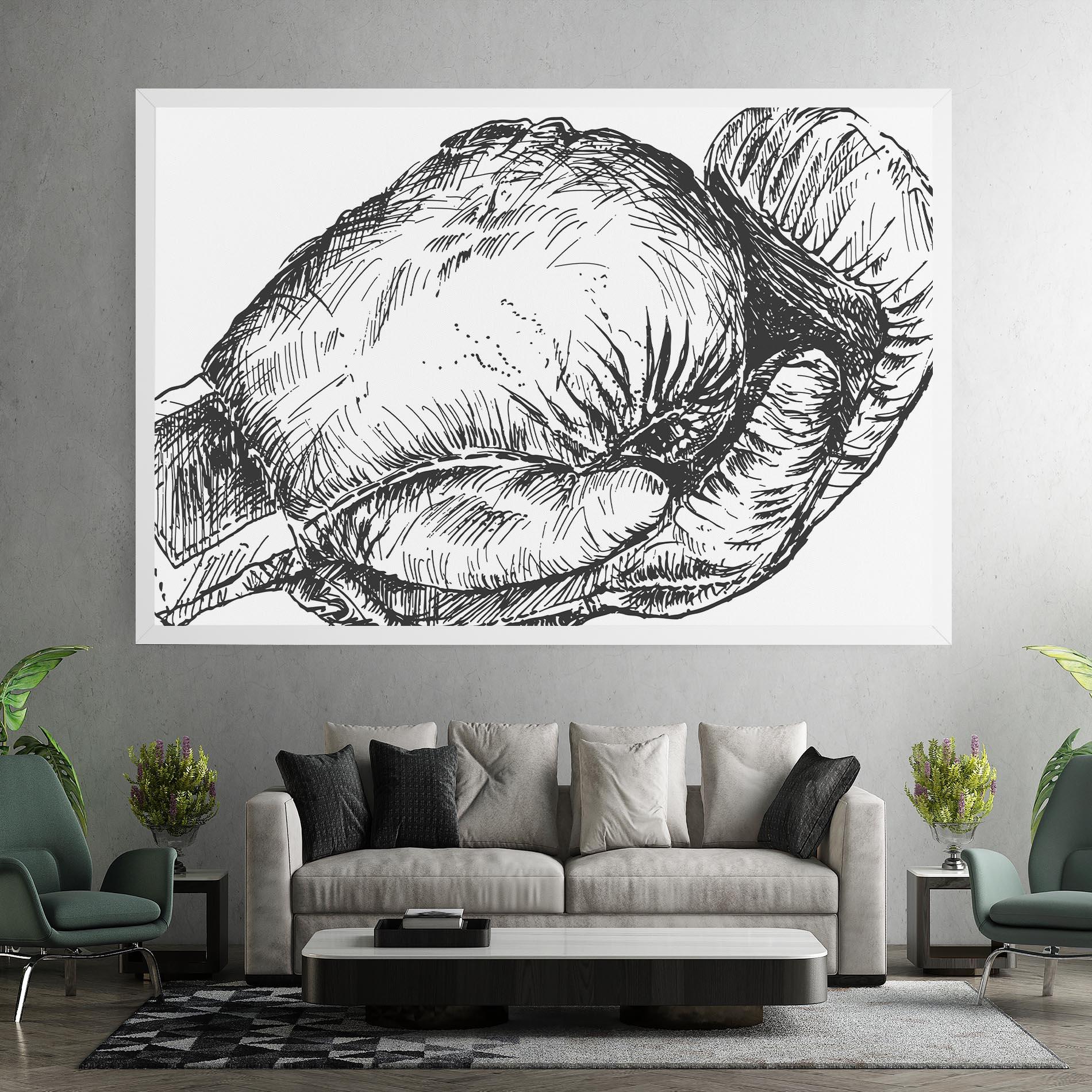 Tablou Canvas Grey Line Glove mockup 7