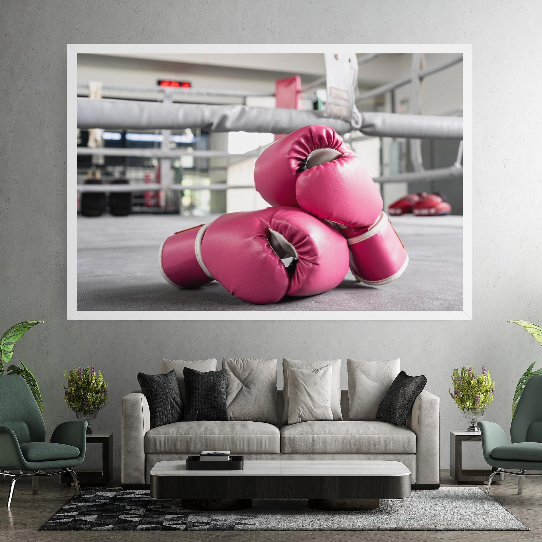 Tablou Canvas Pink Boxing Gloves mockup 7