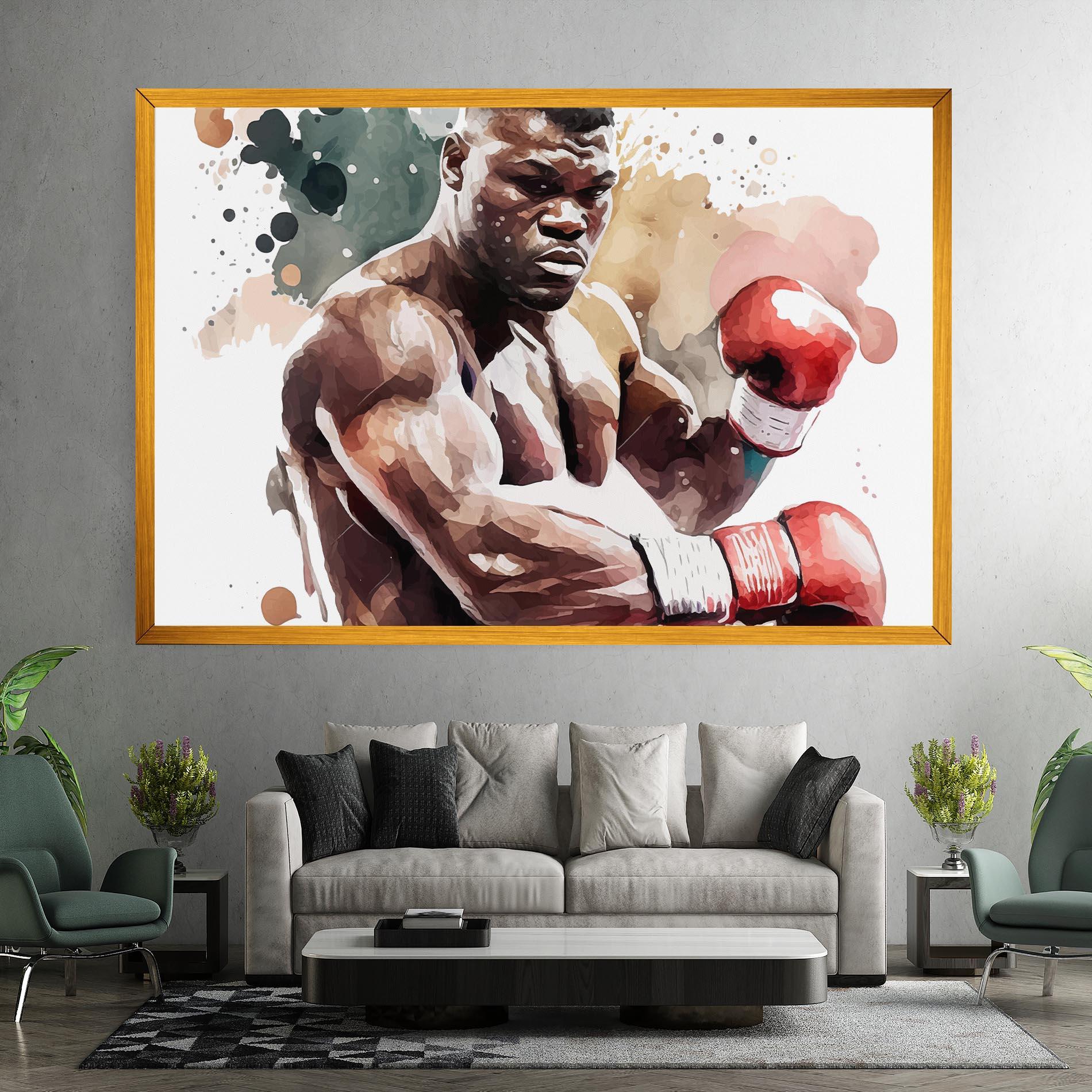 Tablou Canvas Boxing Cream Green mockup 7