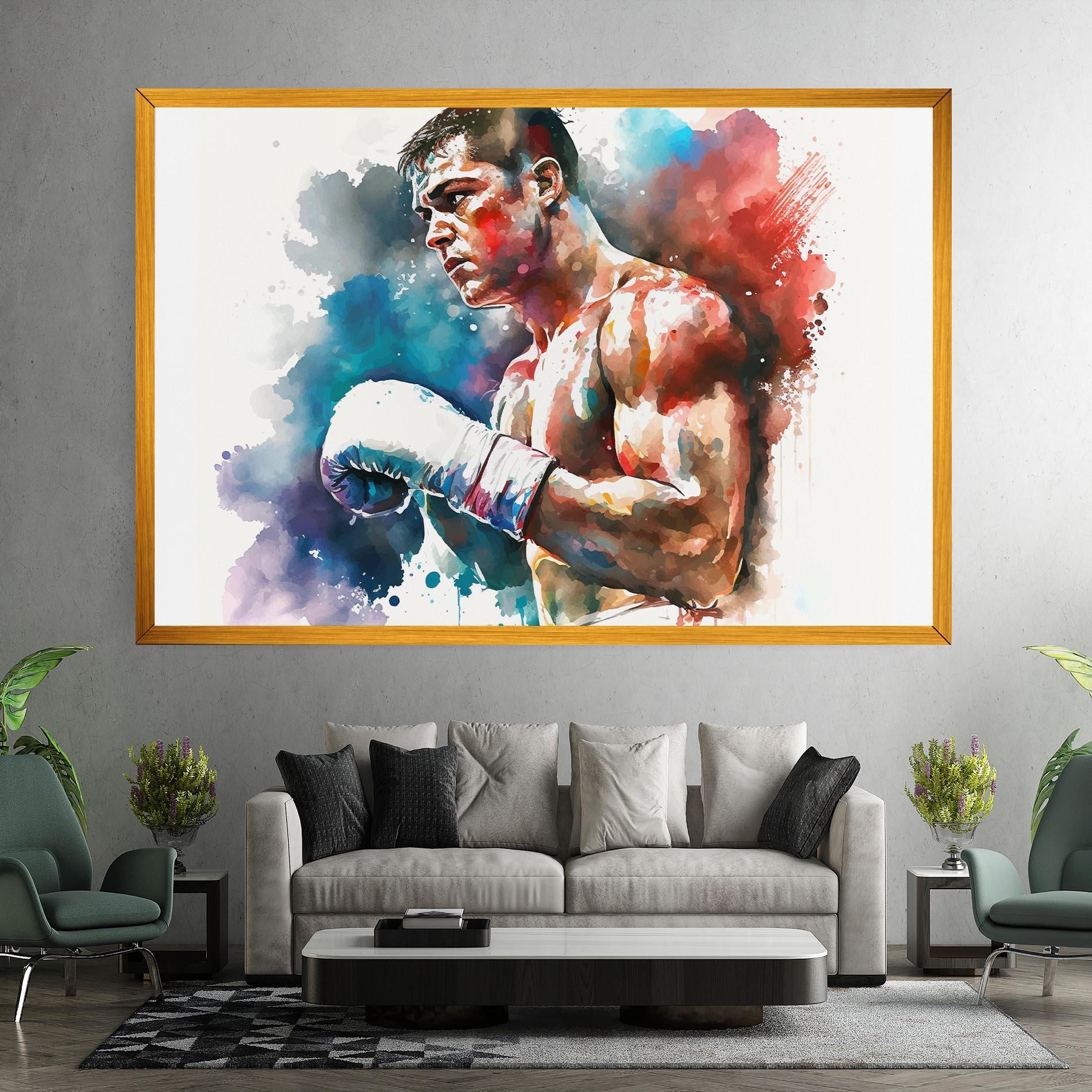 Tablou Canvas Boxing Red Blue mockup 7