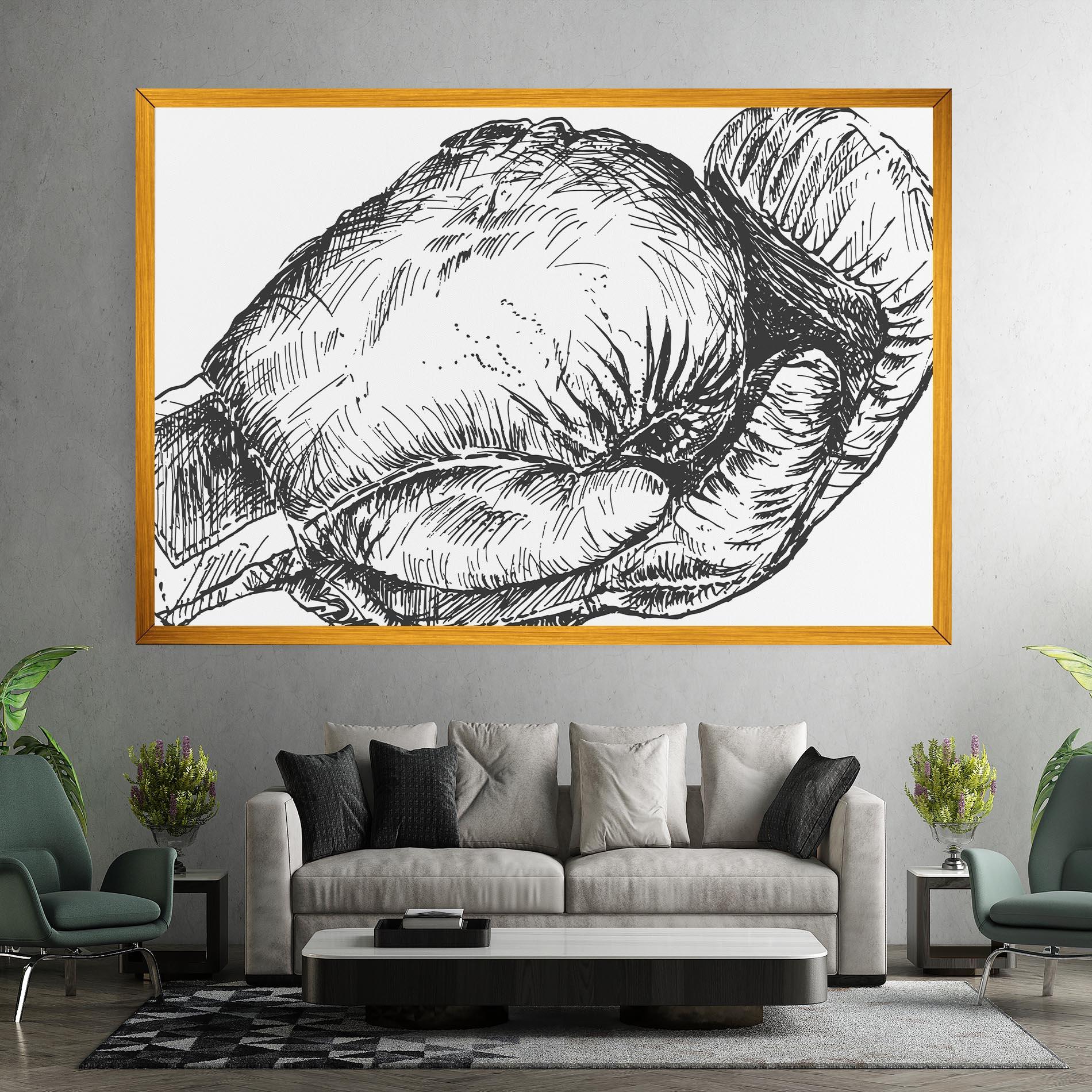 Tablou Canvas Grey Line Glove mockup 7