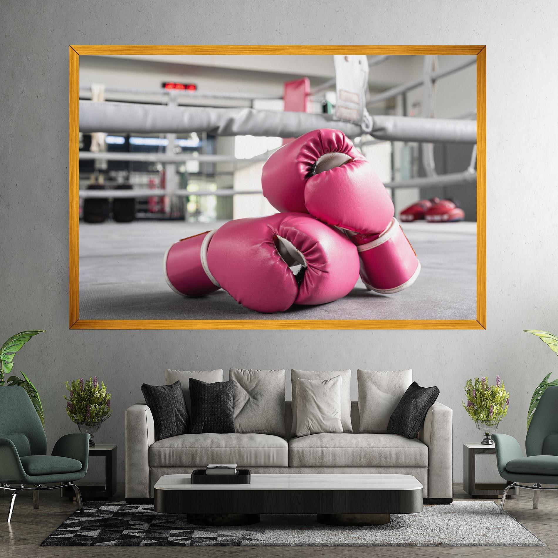 Tablou Canvas Pink Boxing Gloves mockup 7