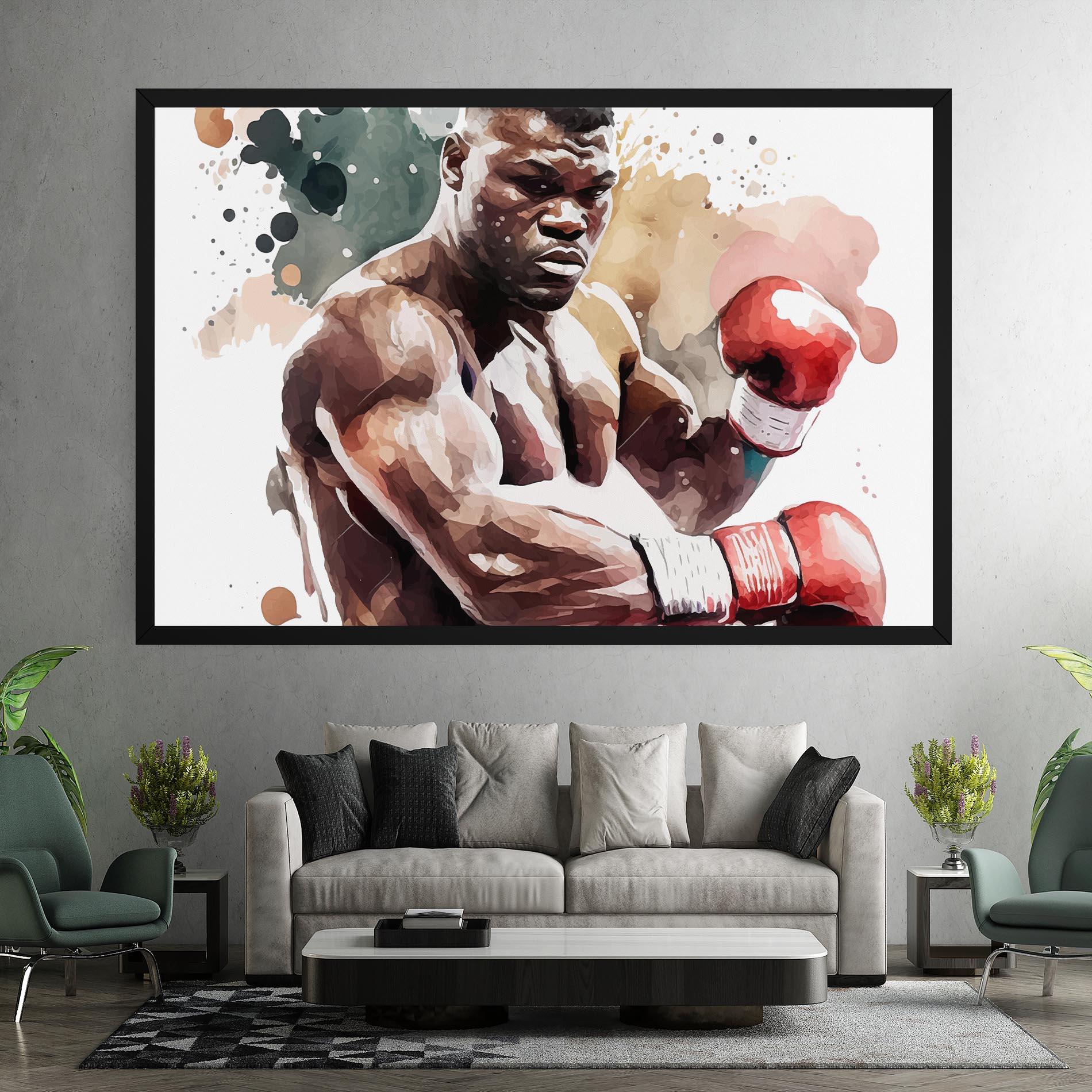 Tablou Canvas Boxing Cream Green mockup 7