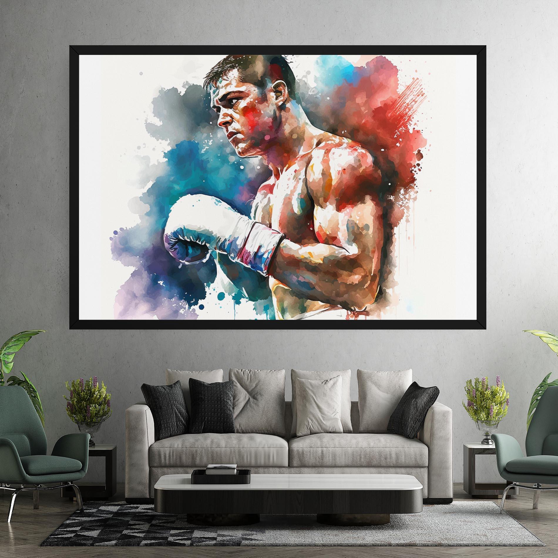 Tablou Canvas Boxing Red Blue mockup 7