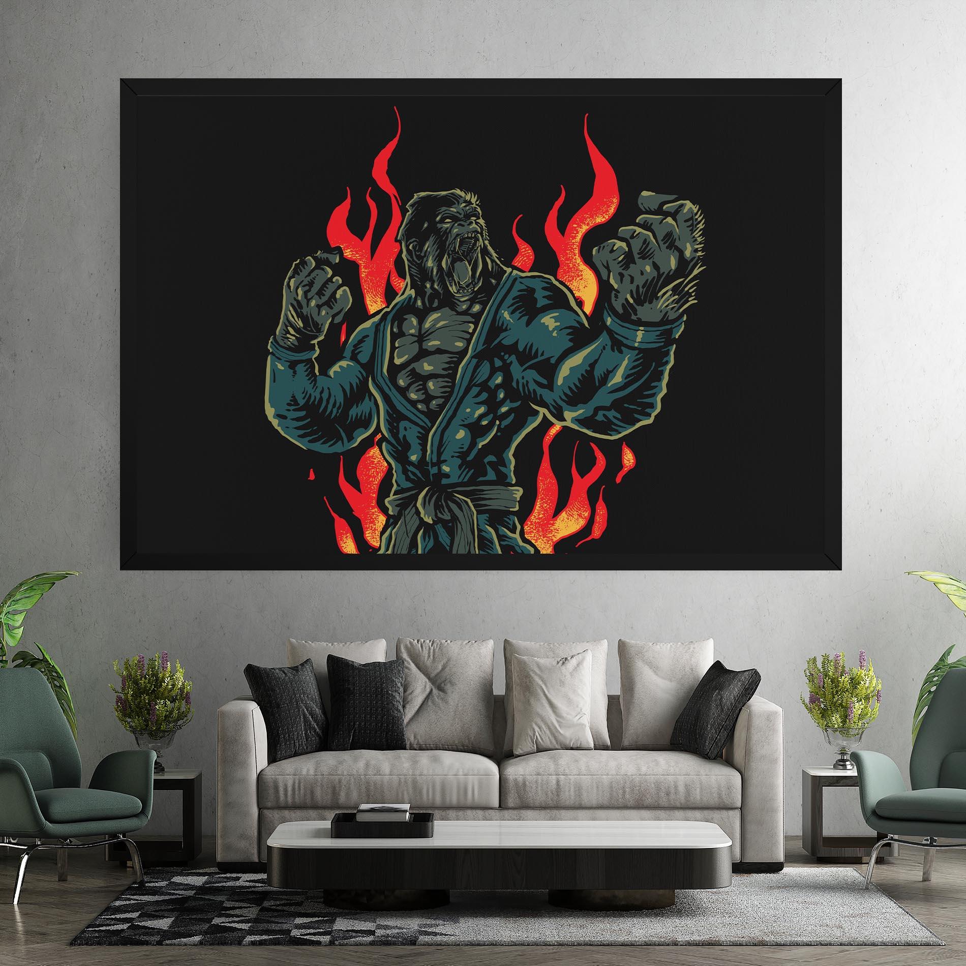 Tablou Canvas Gorilla Box Fighter mockup 7