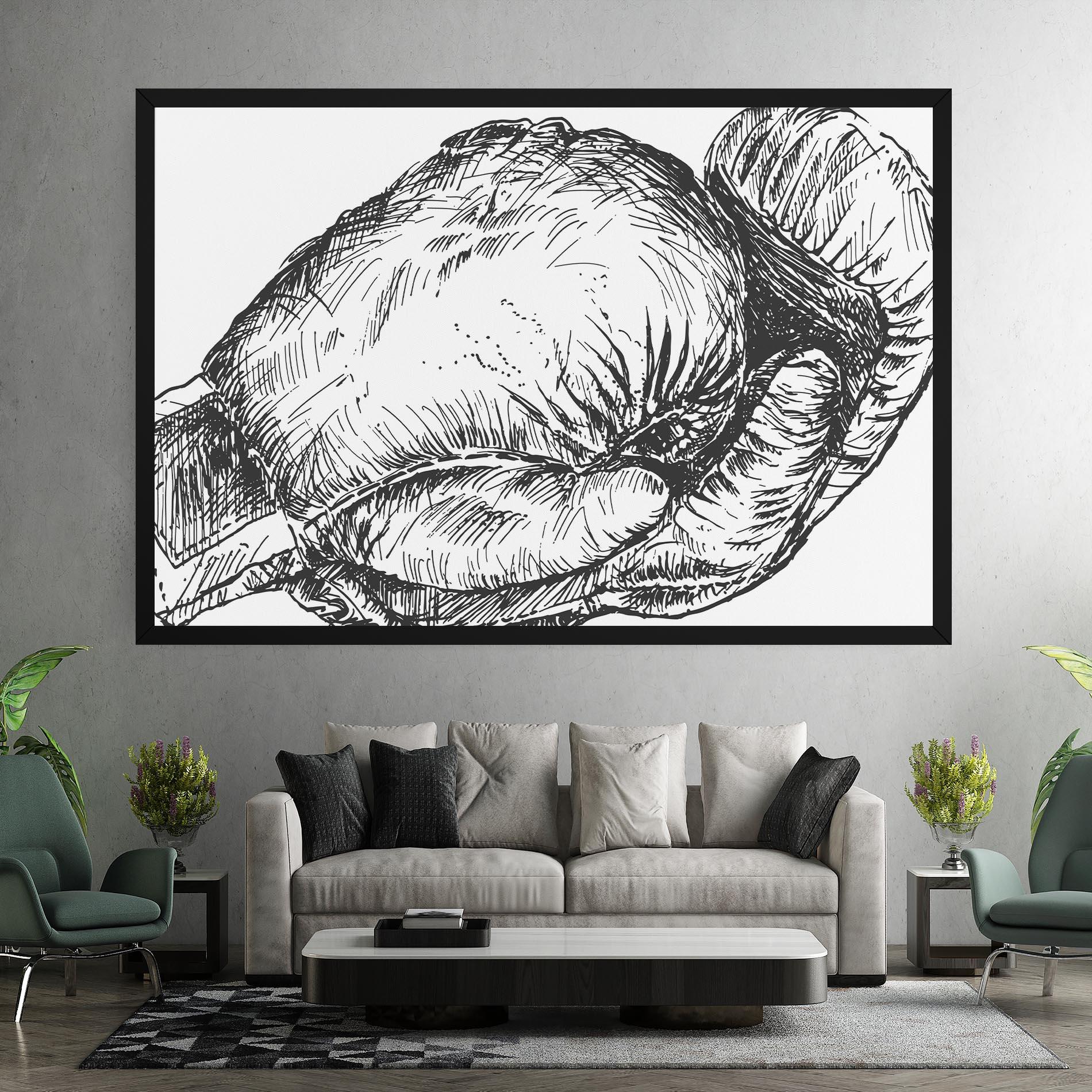 Tablou Canvas Grey Line Glove mockup 7