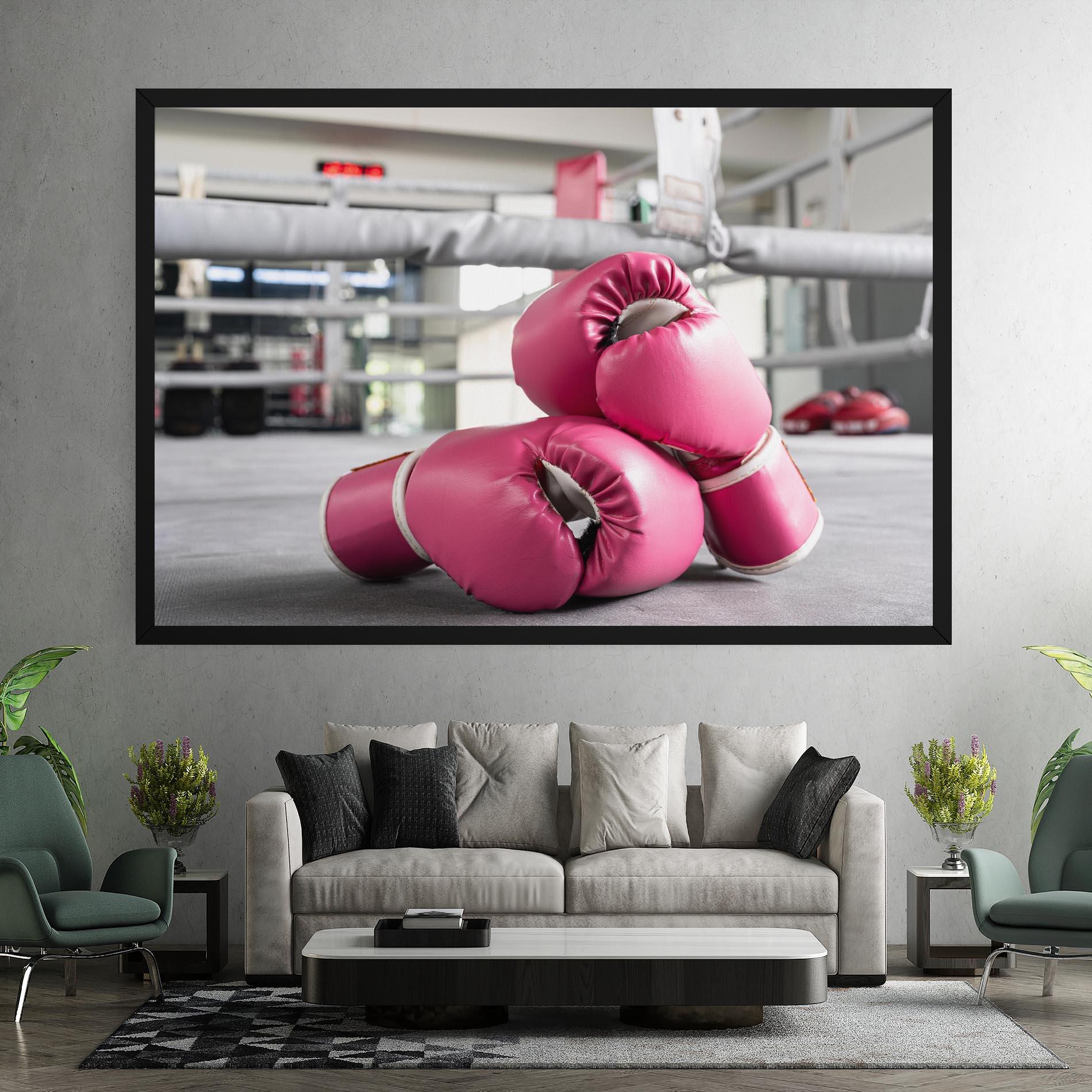 Tablou Canvas Pink Boxing Gloves mockup 7