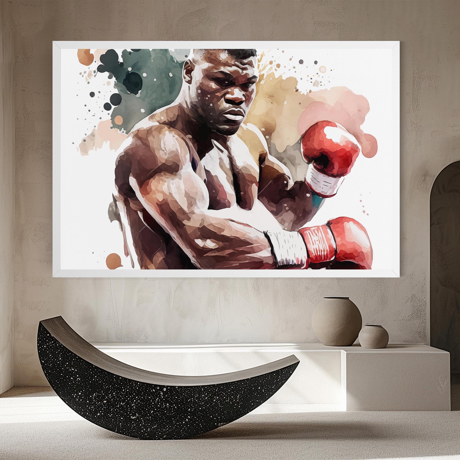 Tablou Canvas Boxing Cream Green mockup 8