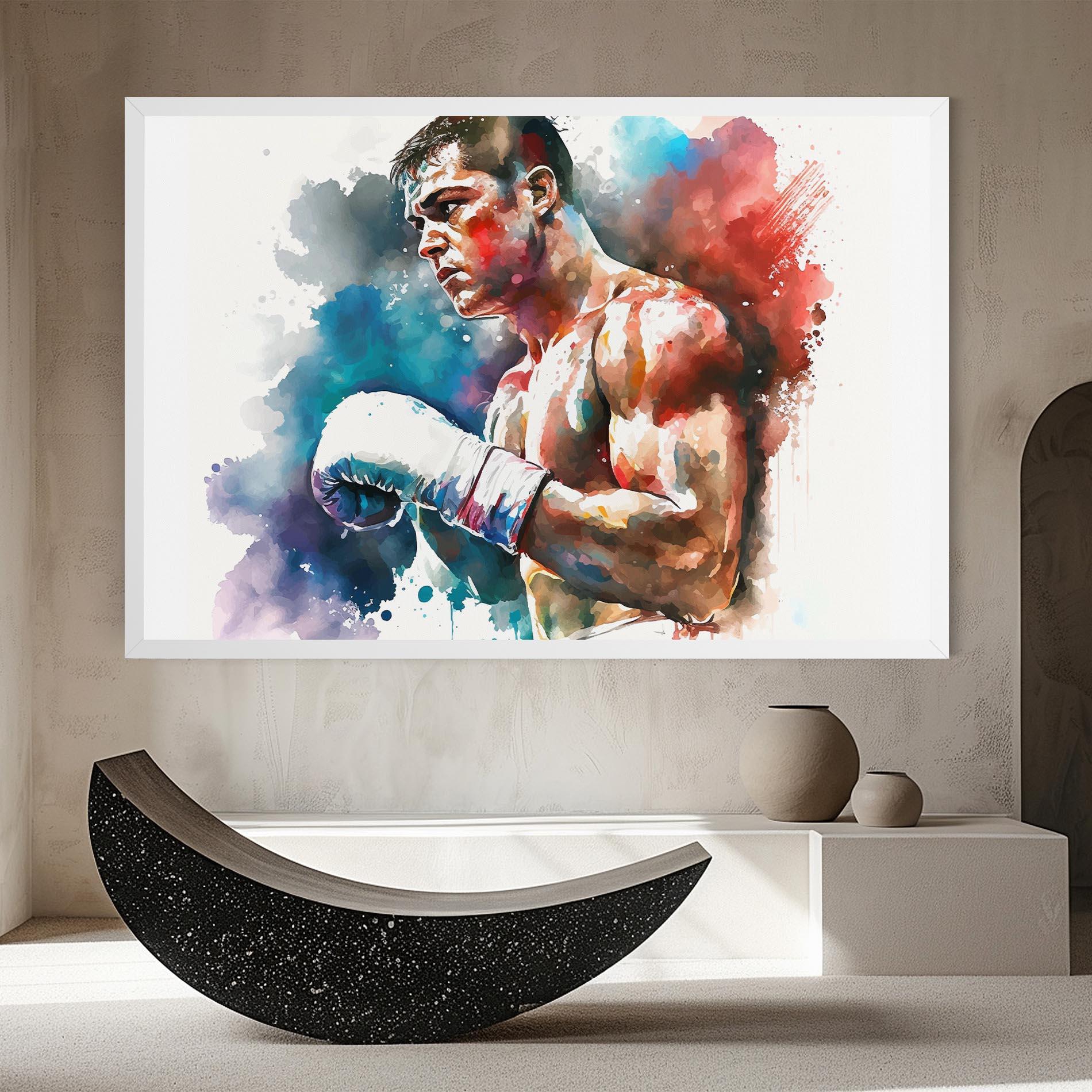 Tablou Canvas Boxing Red Blue mockup 8