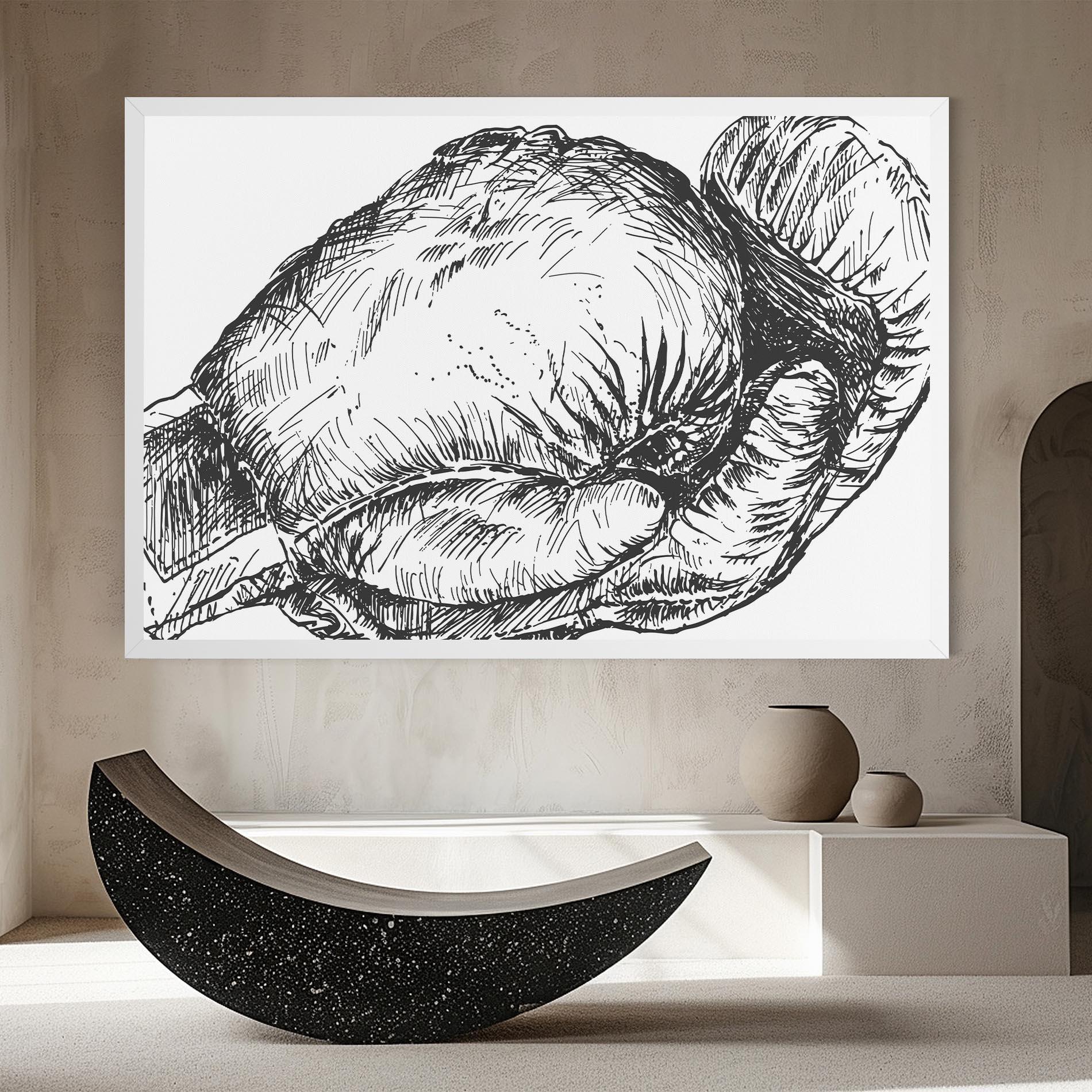 Tablou Canvas Grey Line Glove mockup 8