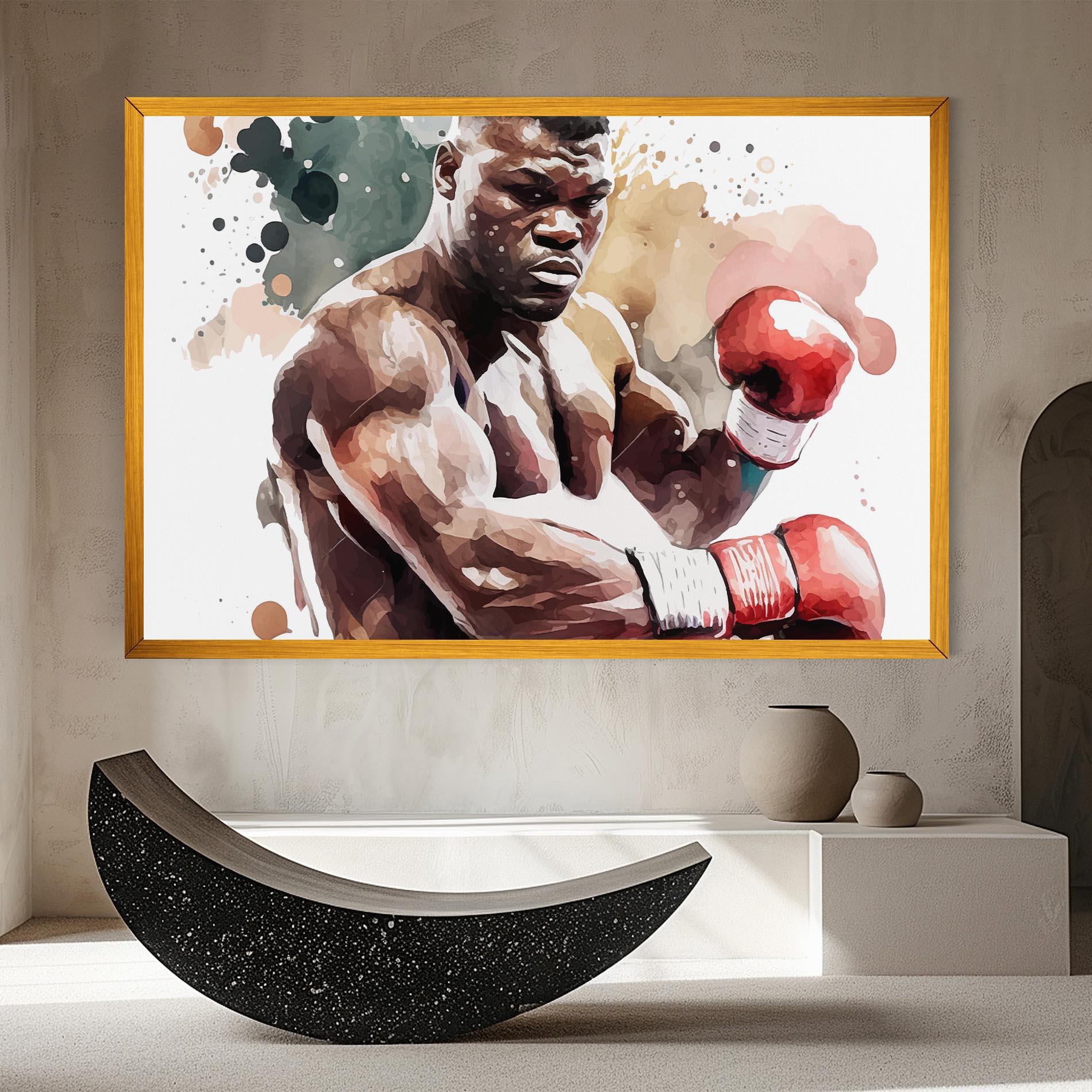Tablou Canvas Boxing Cream Green mockup 8