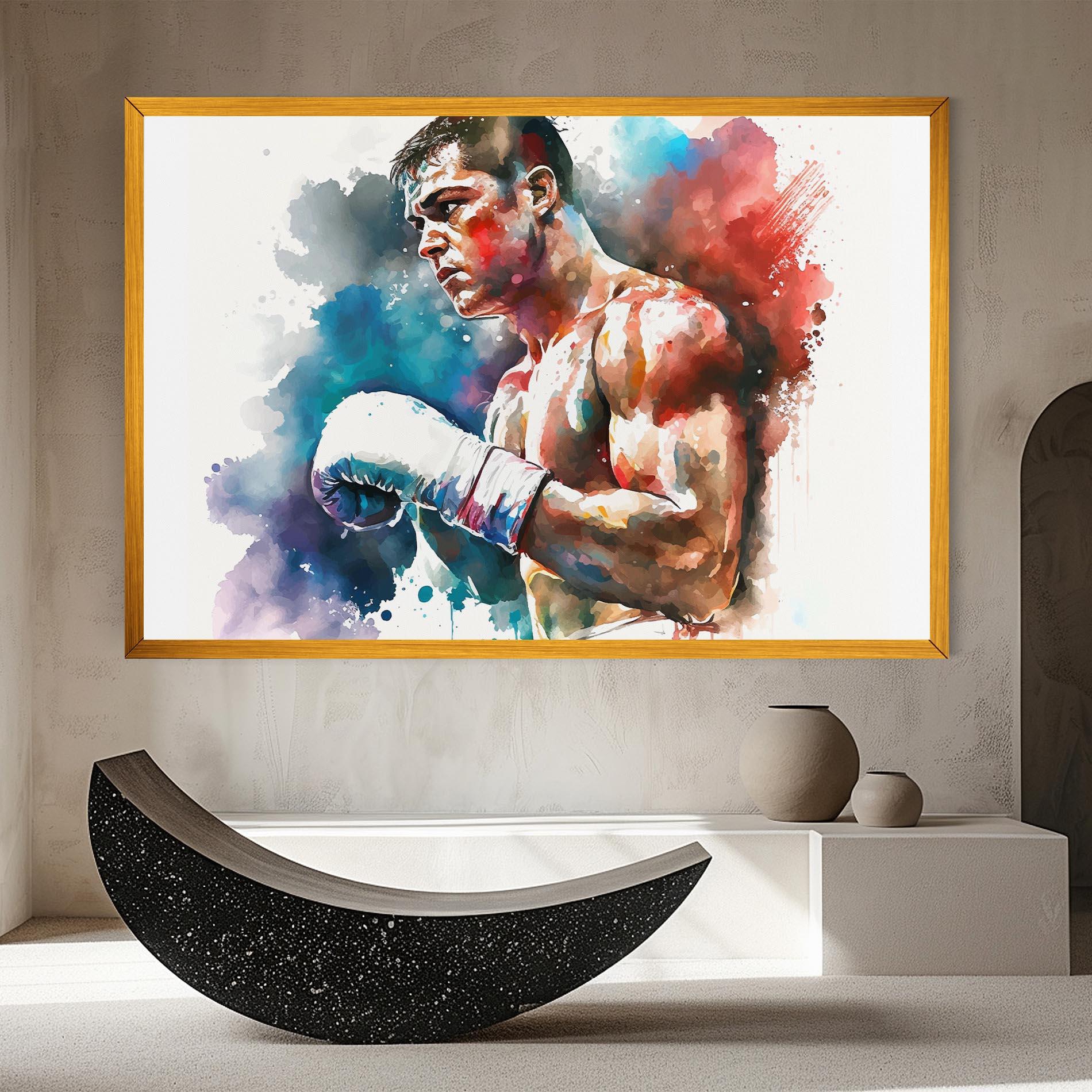 Tablou Canvas Boxing Red Blue mockup 8