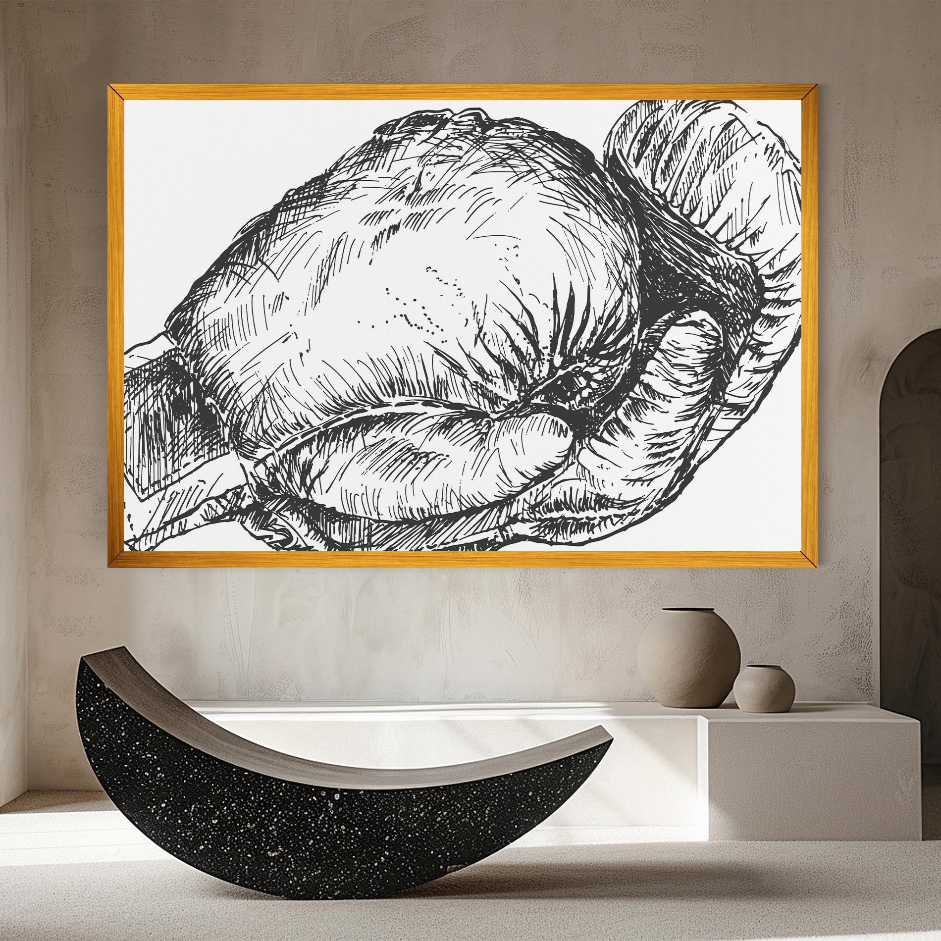 Tablou Canvas Grey Line Glove mockup 8