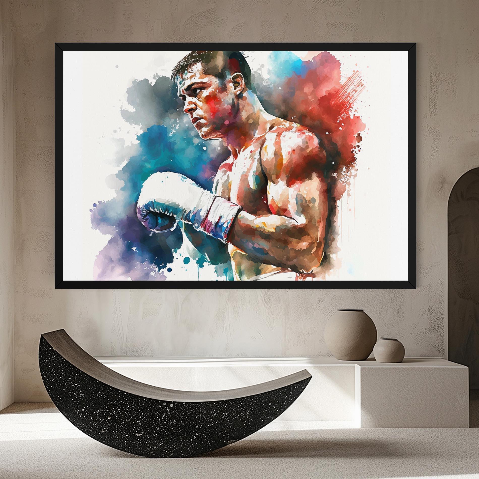 Tablou Canvas Boxing Red Blue mockup 8