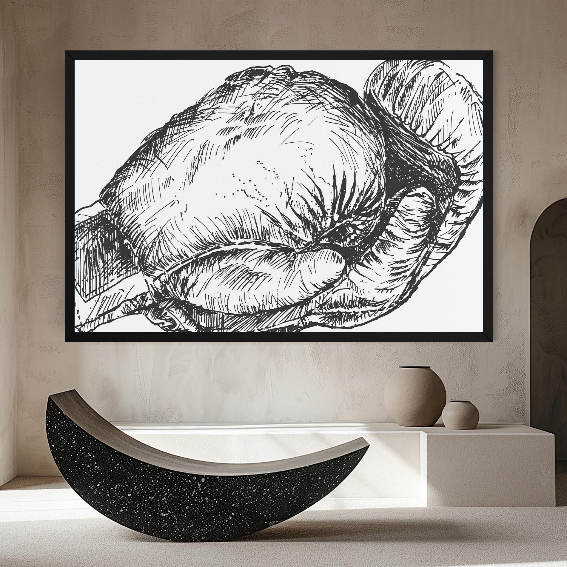 Tablou Canvas Grey Line Glove mockup 8