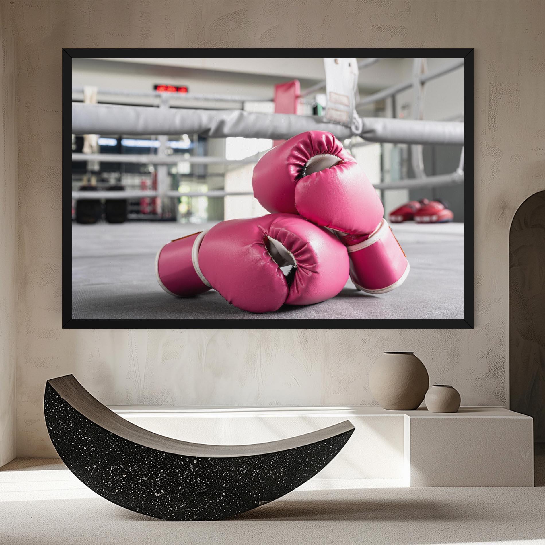 Tablou Canvas Pink Boxing Gloves mockup 8