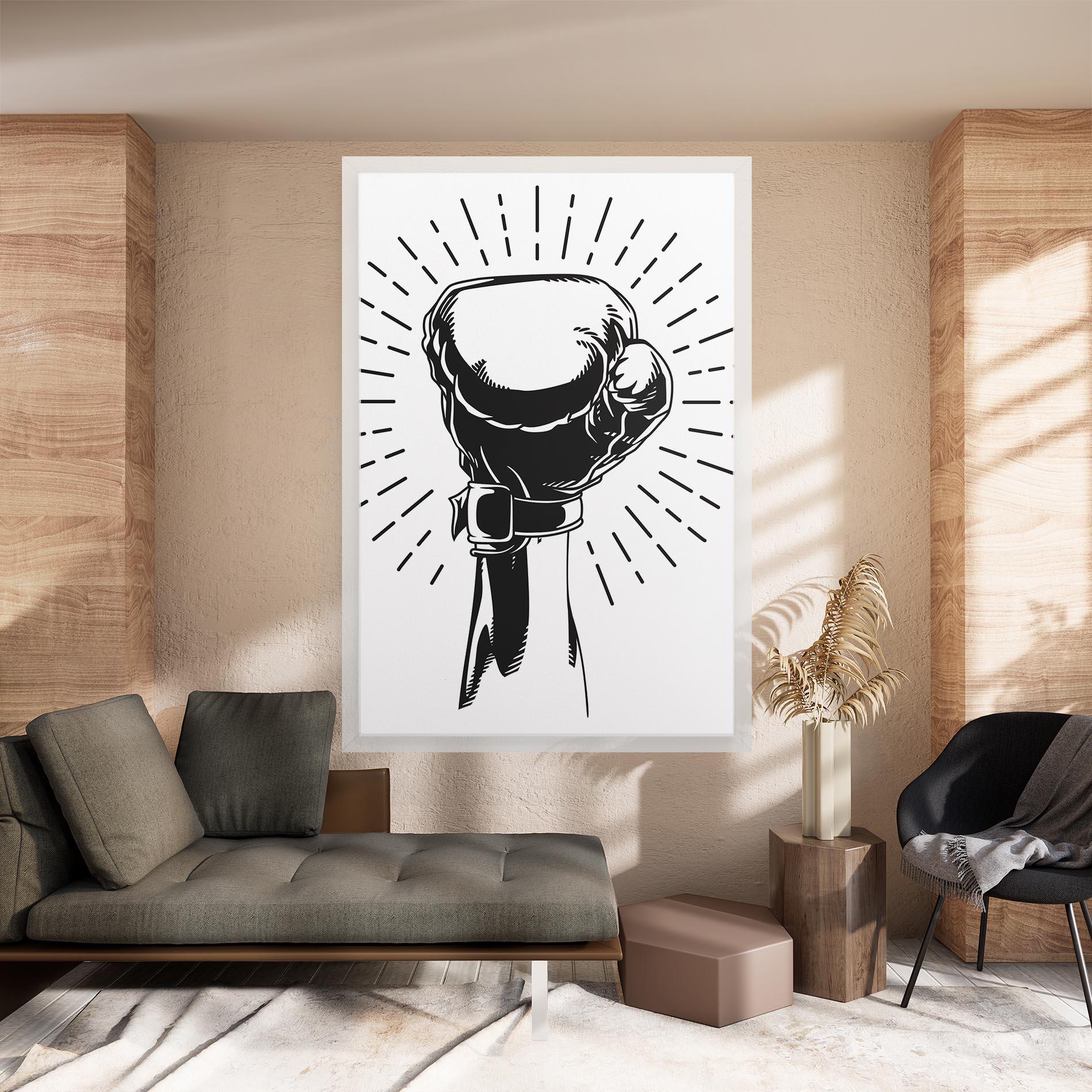 Tablou Canvas White Hand Boxing mockup 8