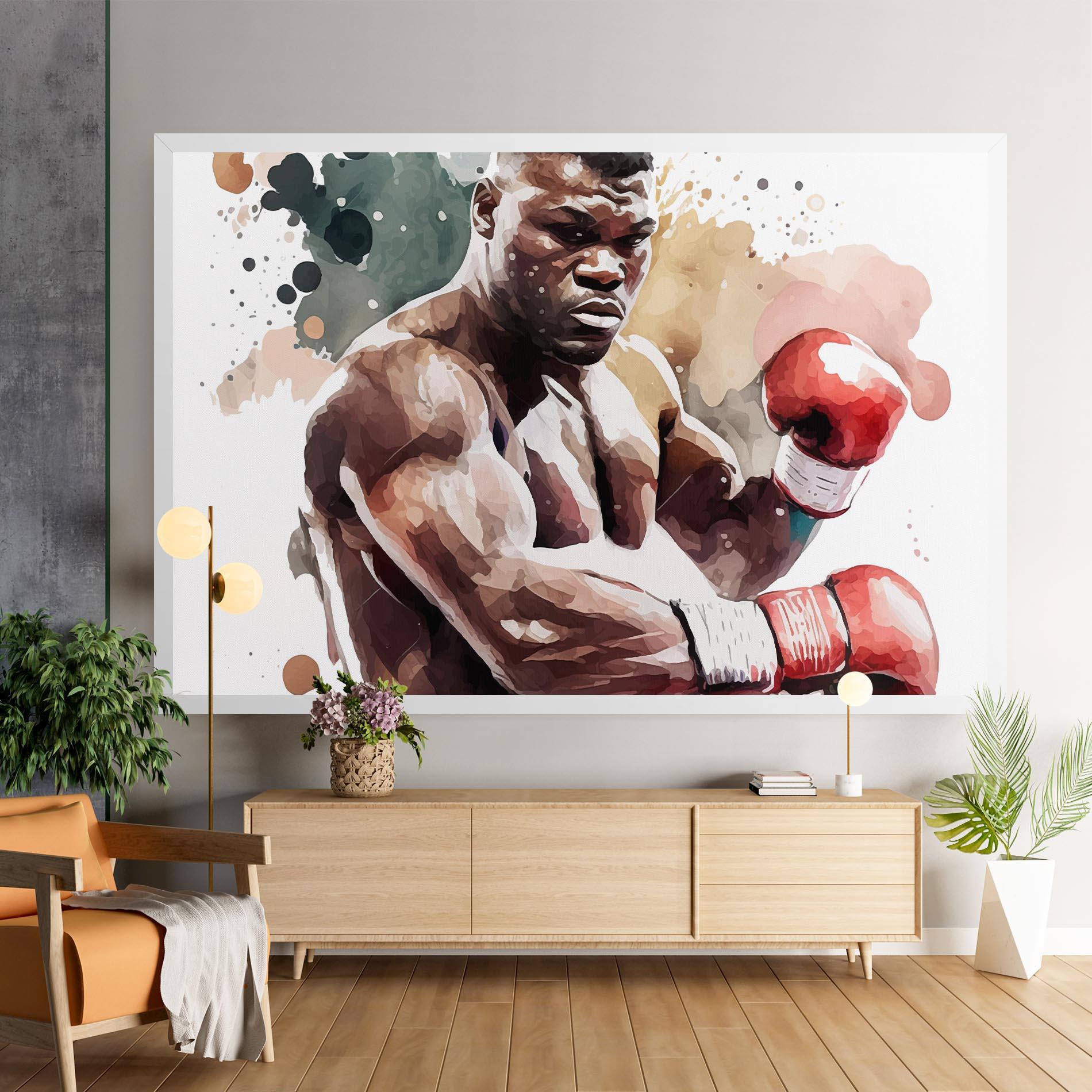 Tablou Canvas Boxing Cream Green mockup 9
