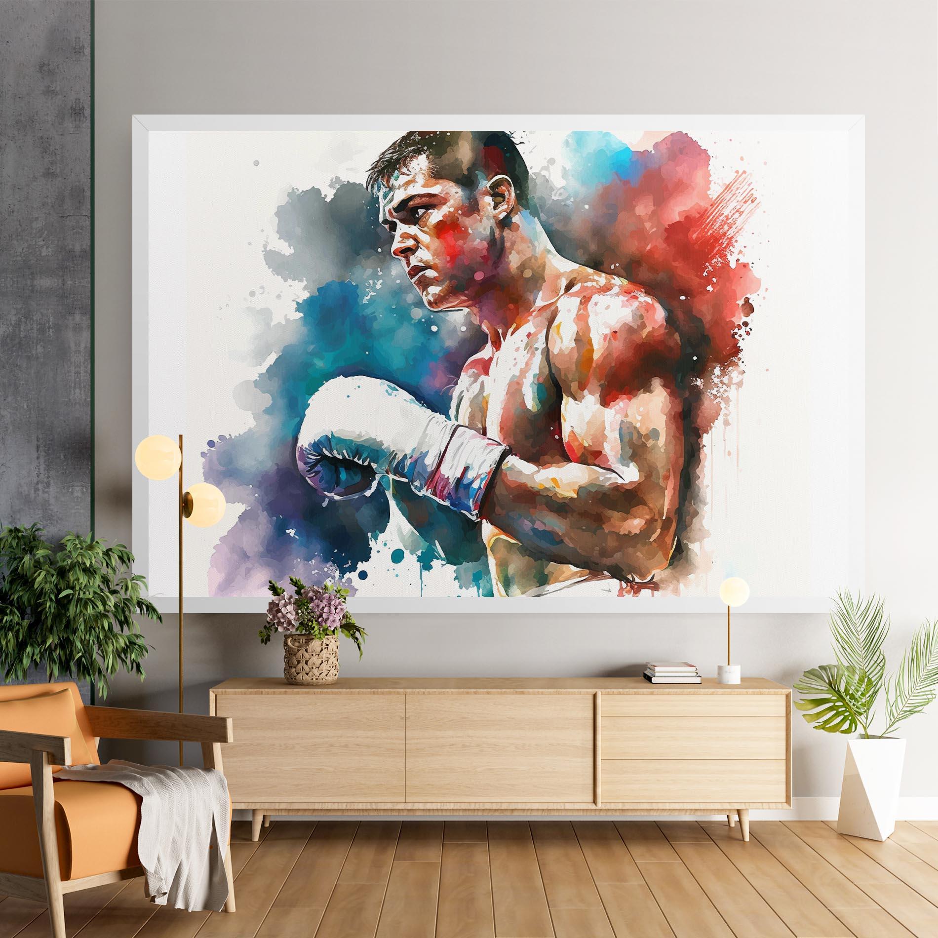 Tablou Canvas Boxing Red Blue mockup 9