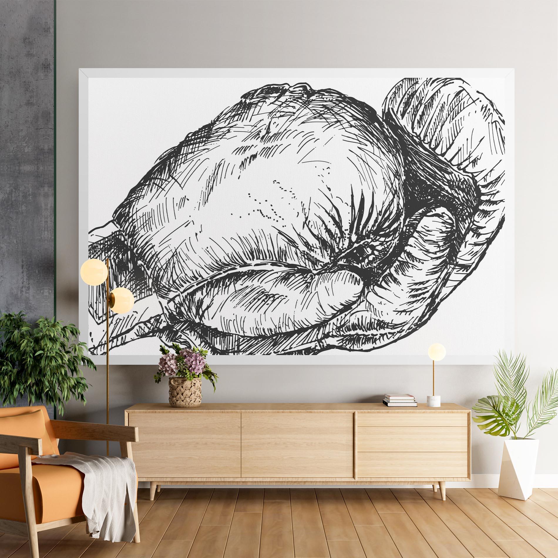 Tablou Canvas Grey Line Glove mockup 9