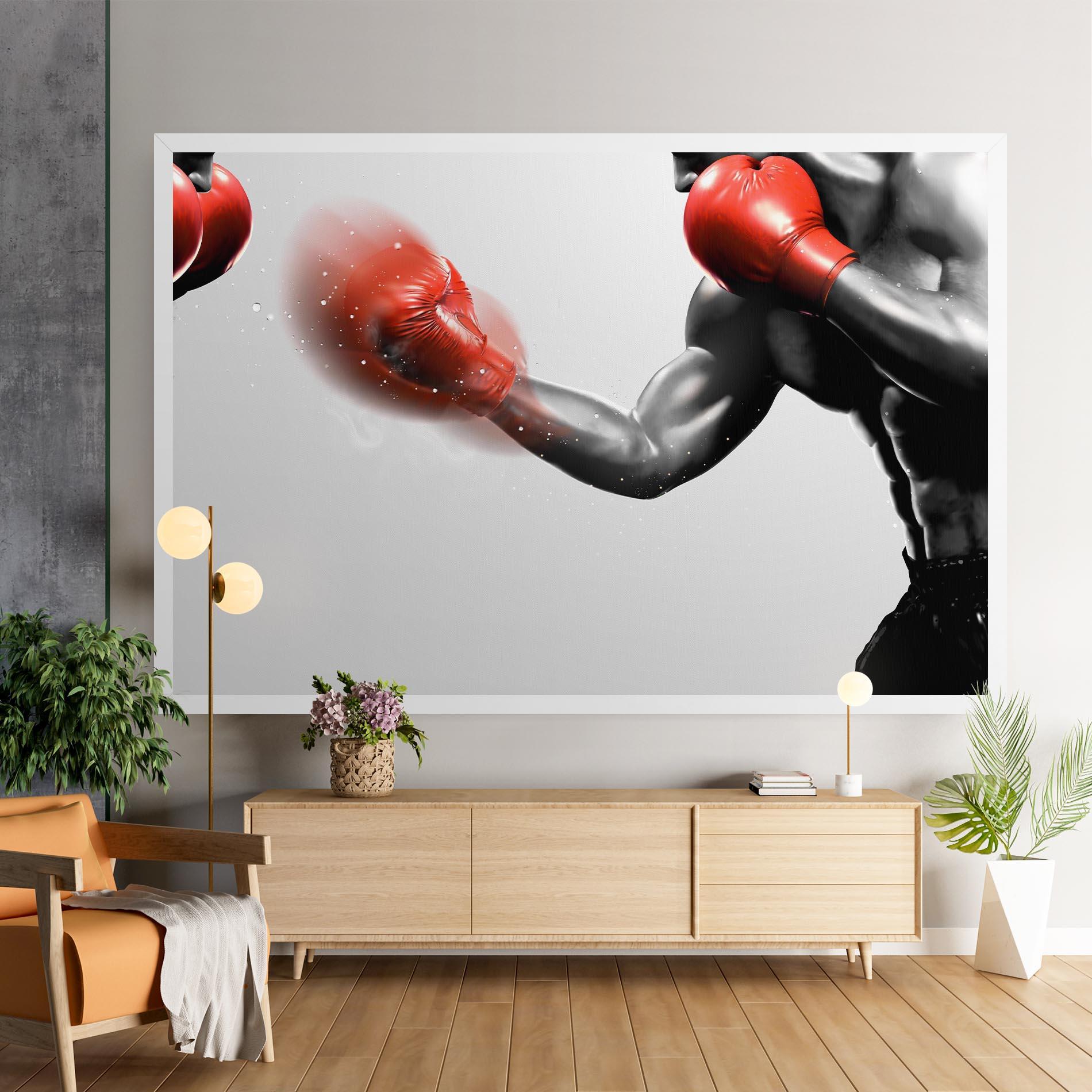 Tablou Canvas Red Smoke Box mockup 9