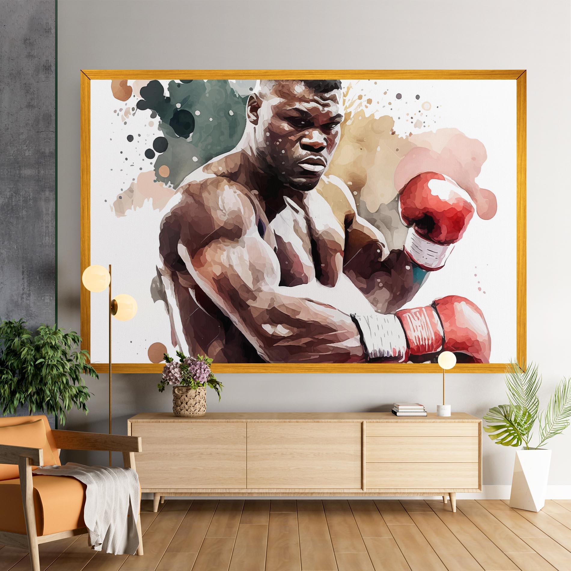 Tablou Canvas Boxing Cream Green mockup 9