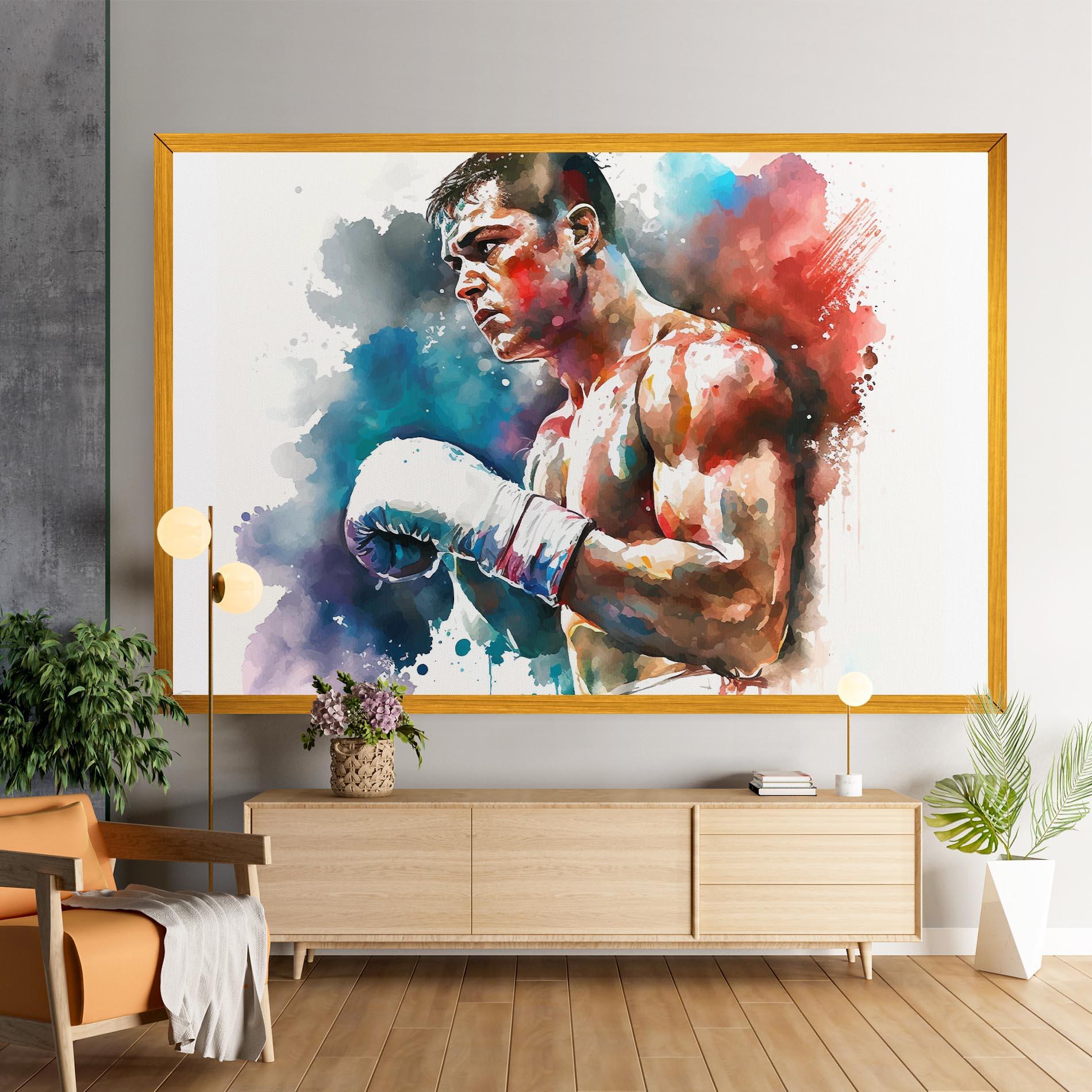 Tablou Canvas Boxing Red Blue mockup 9