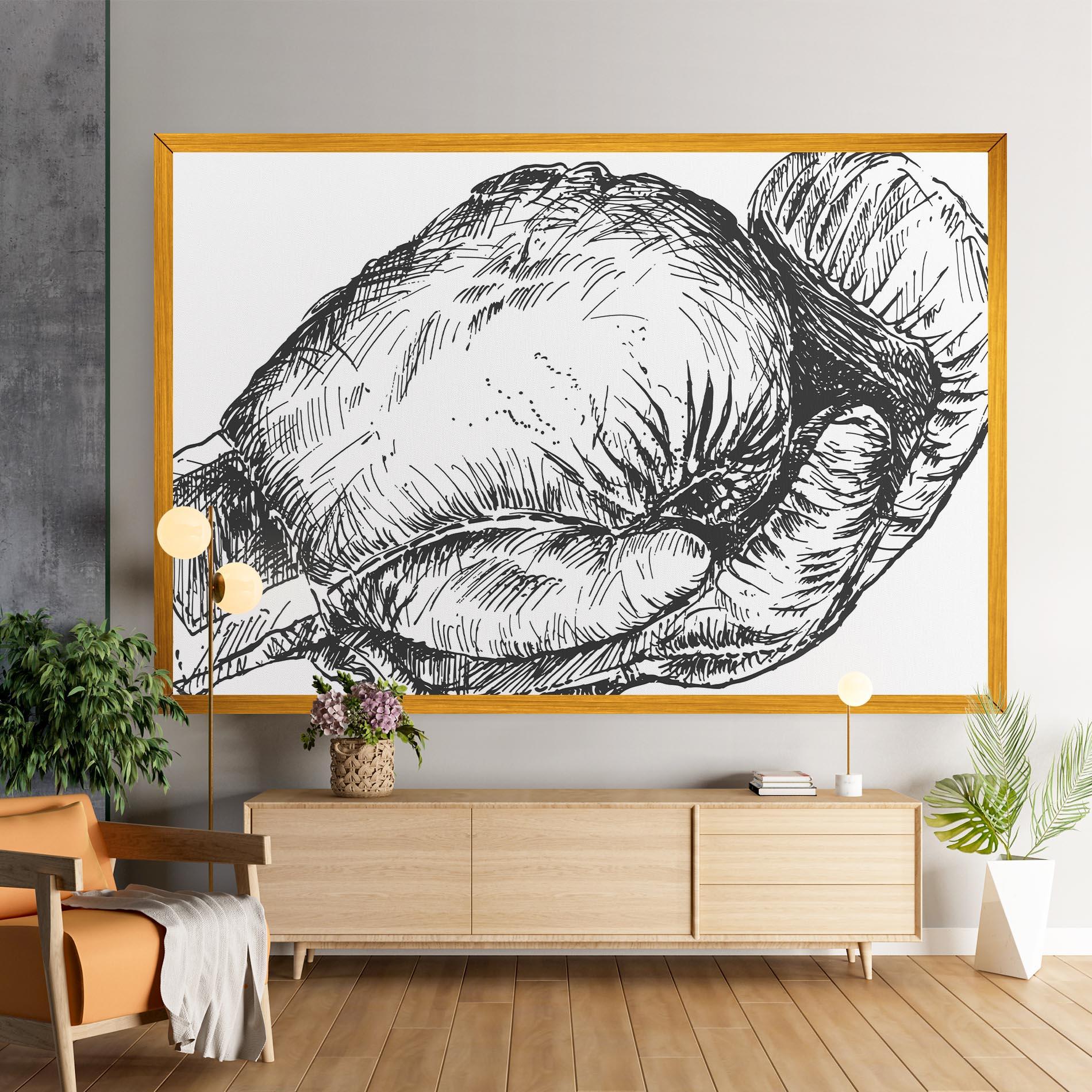 Tablou Canvas Grey Line Glove mockup 9