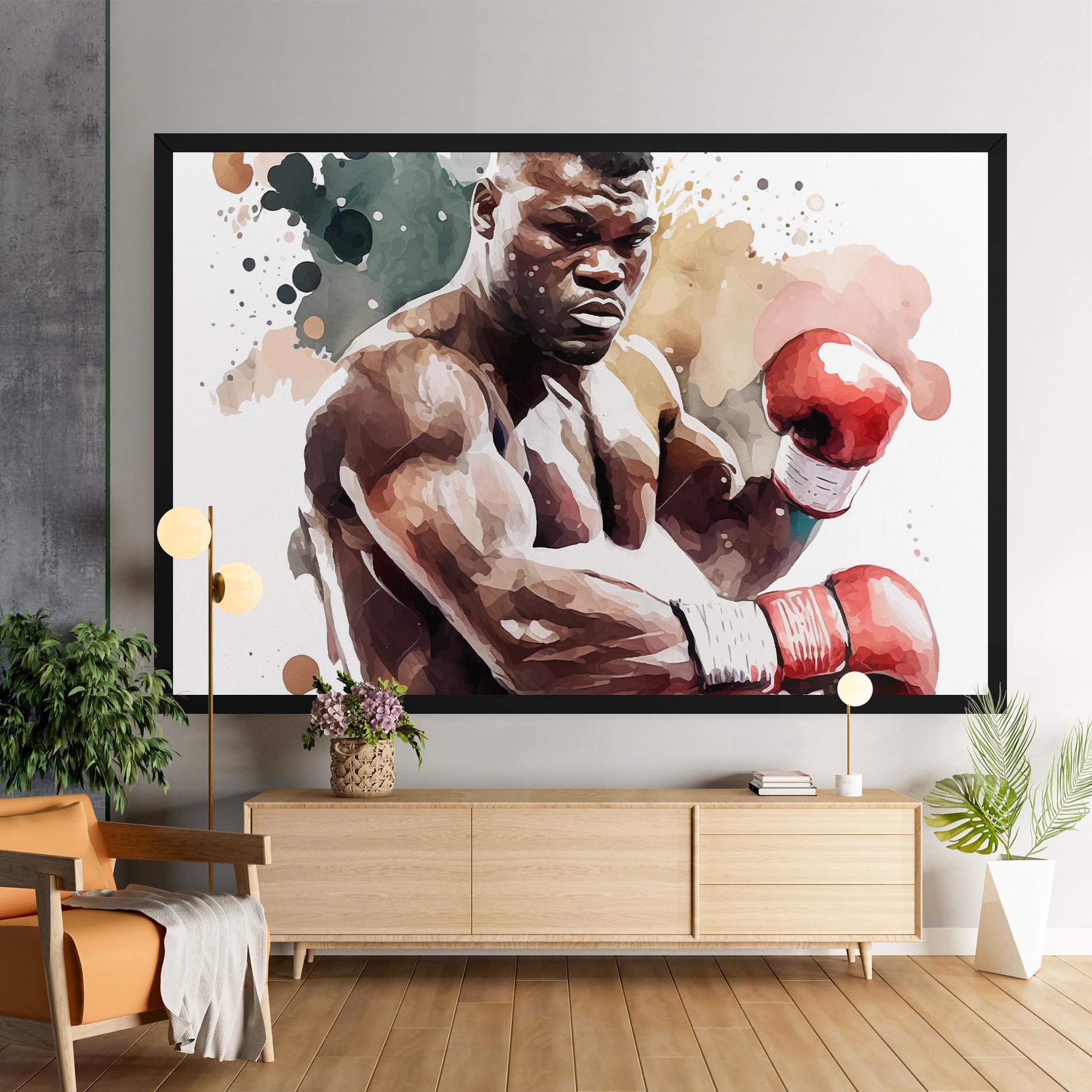 Tablou Canvas Boxing Cream Green mockup 9