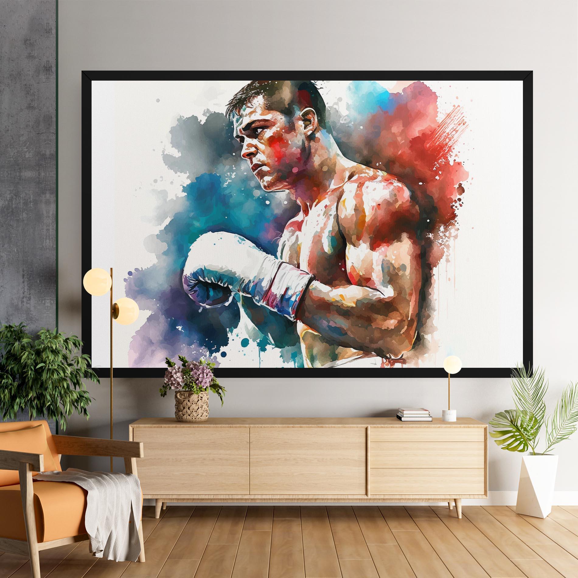 Tablou Canvas Boxing Red Blue mockup 9