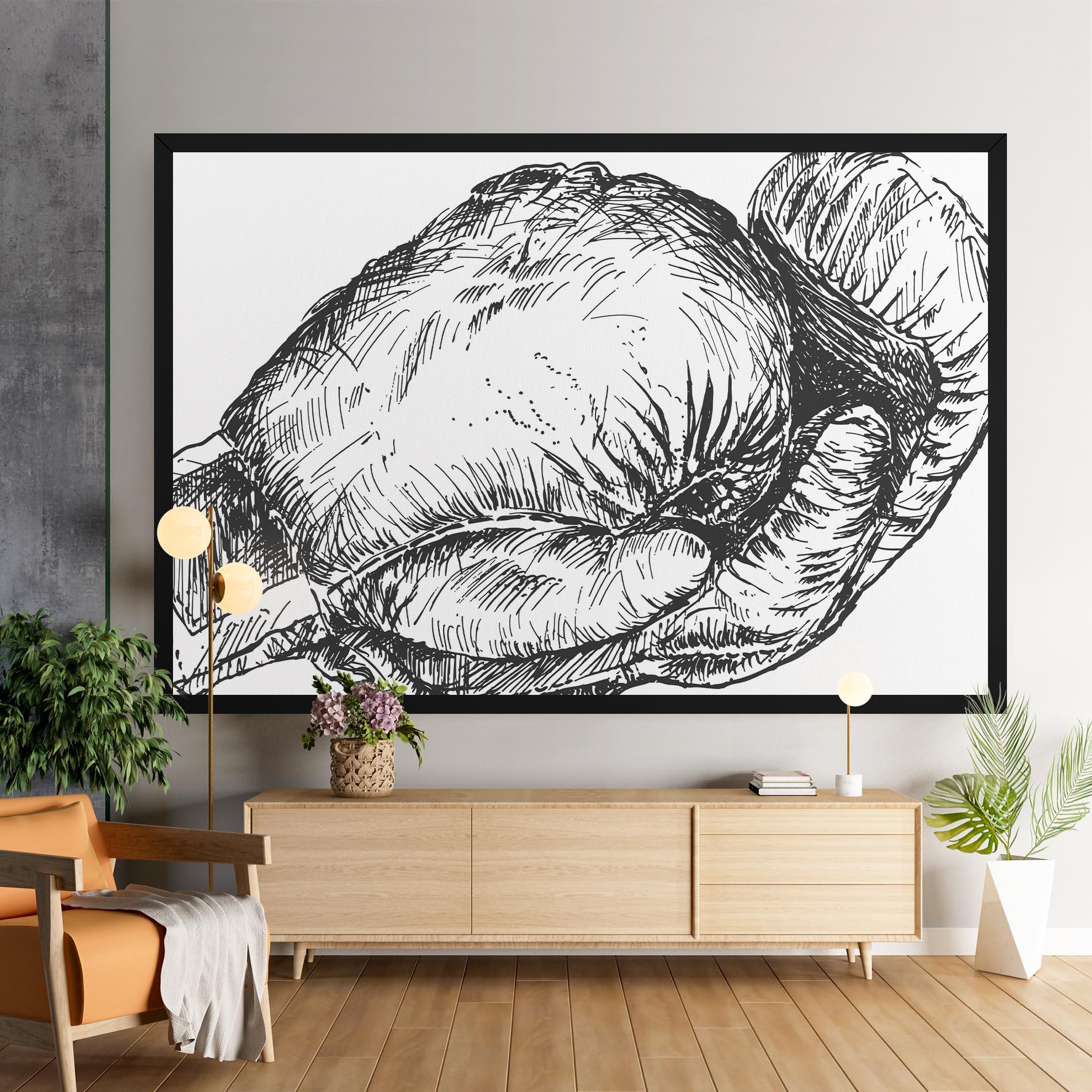 Tablou Canvas Grey Line Glove mockup 9