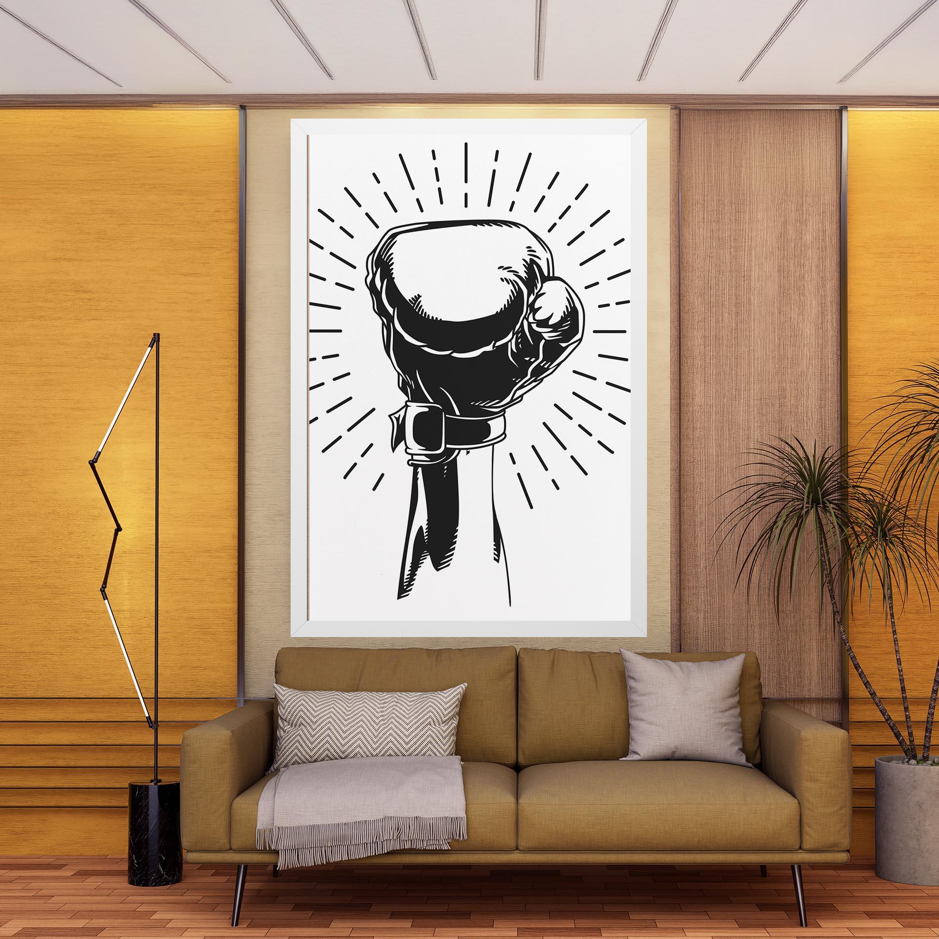 Tablou Canvas White Hand Boxing mockup 9