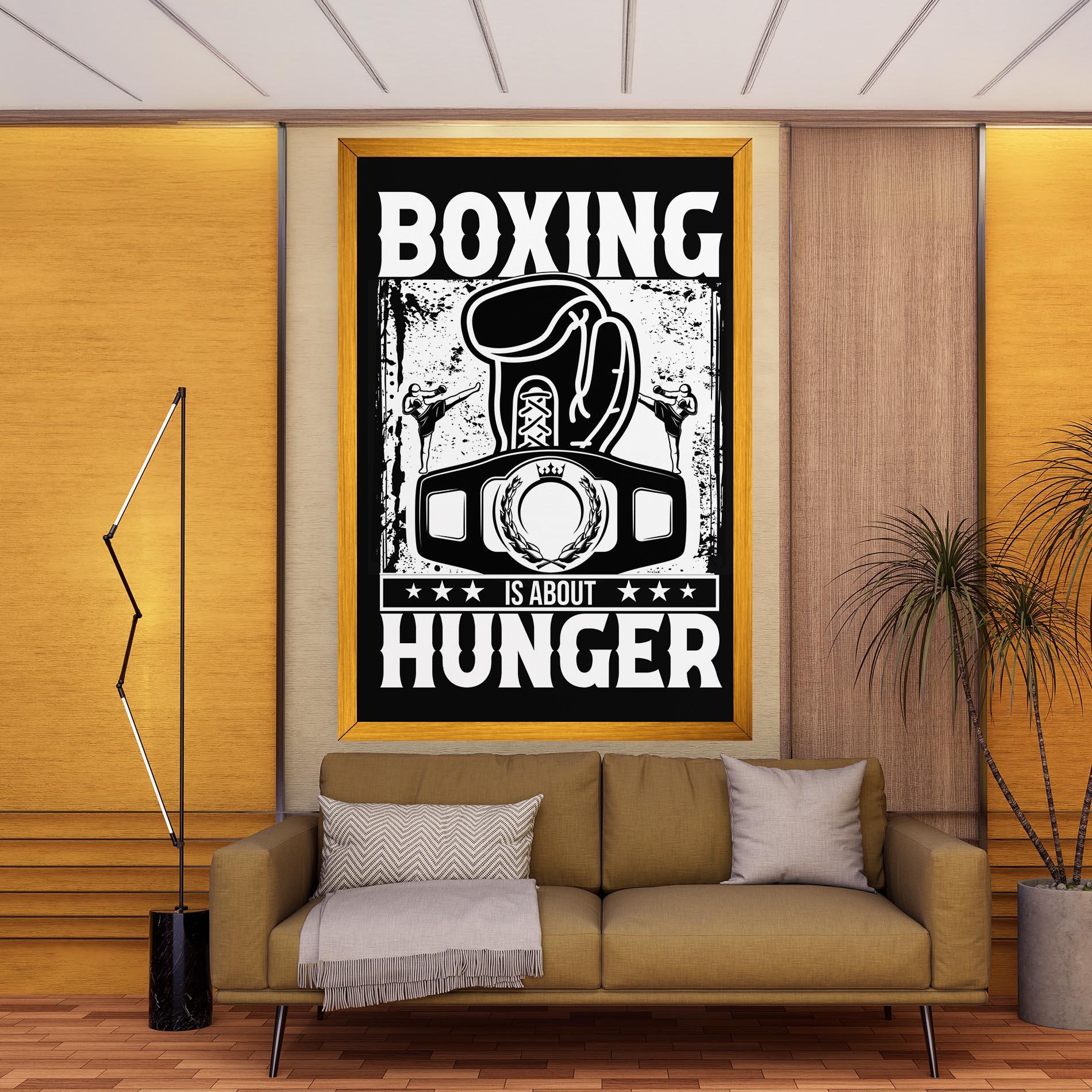 Tablou Canvas Boxing Hunger mockup 9