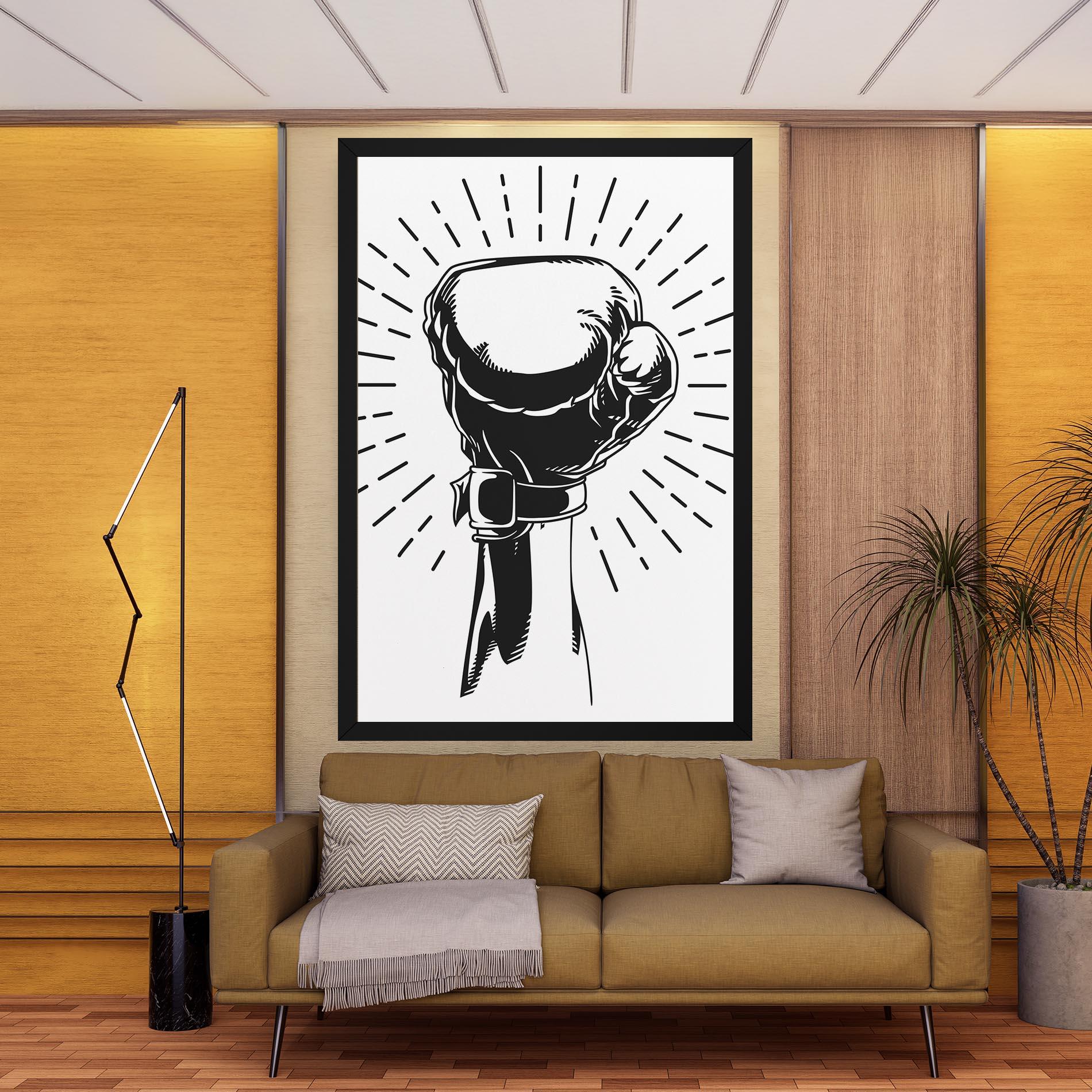 Tablou Canvas White Hand Boxing mockup 9