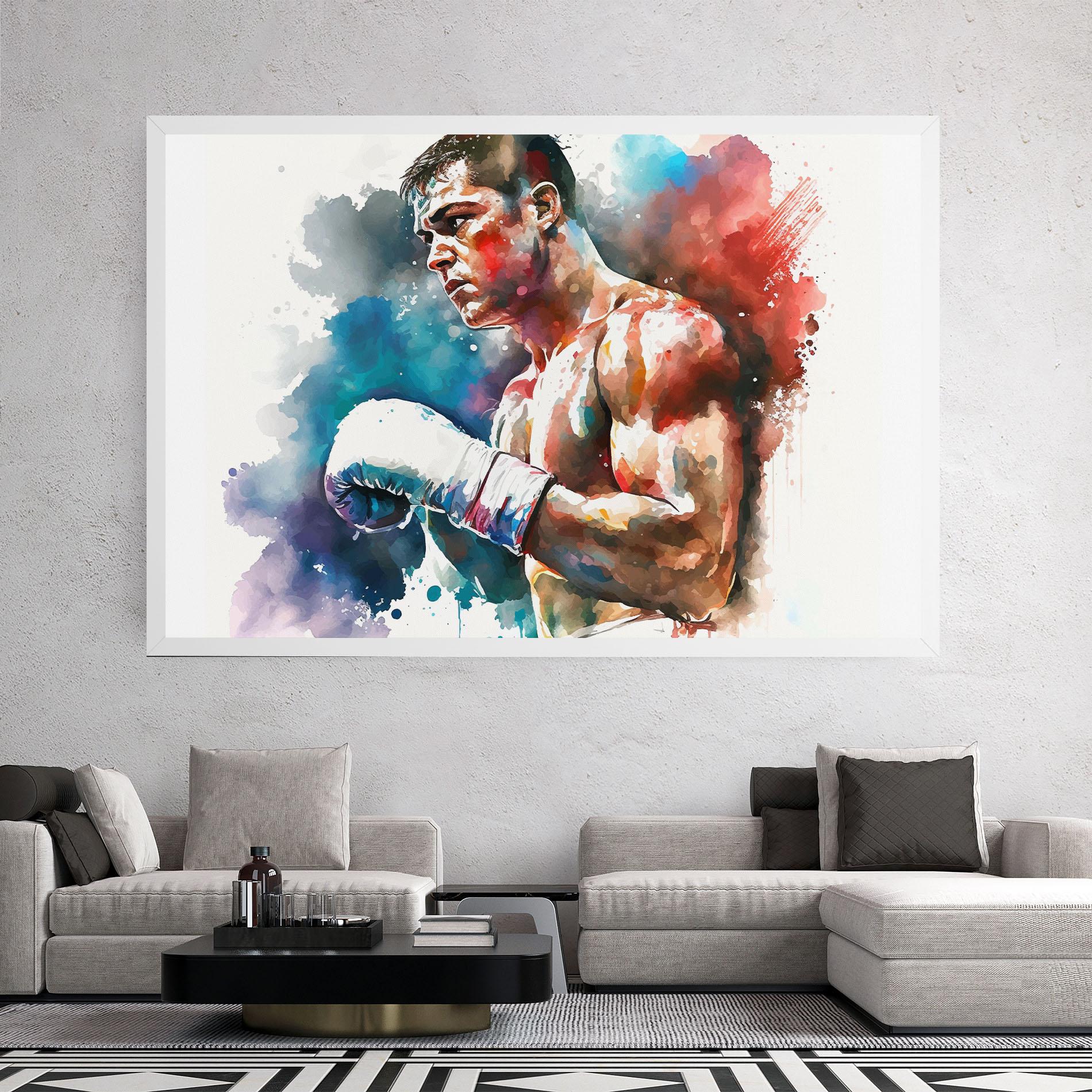 Tablou Canvas Boxing Red Blue mockup 2