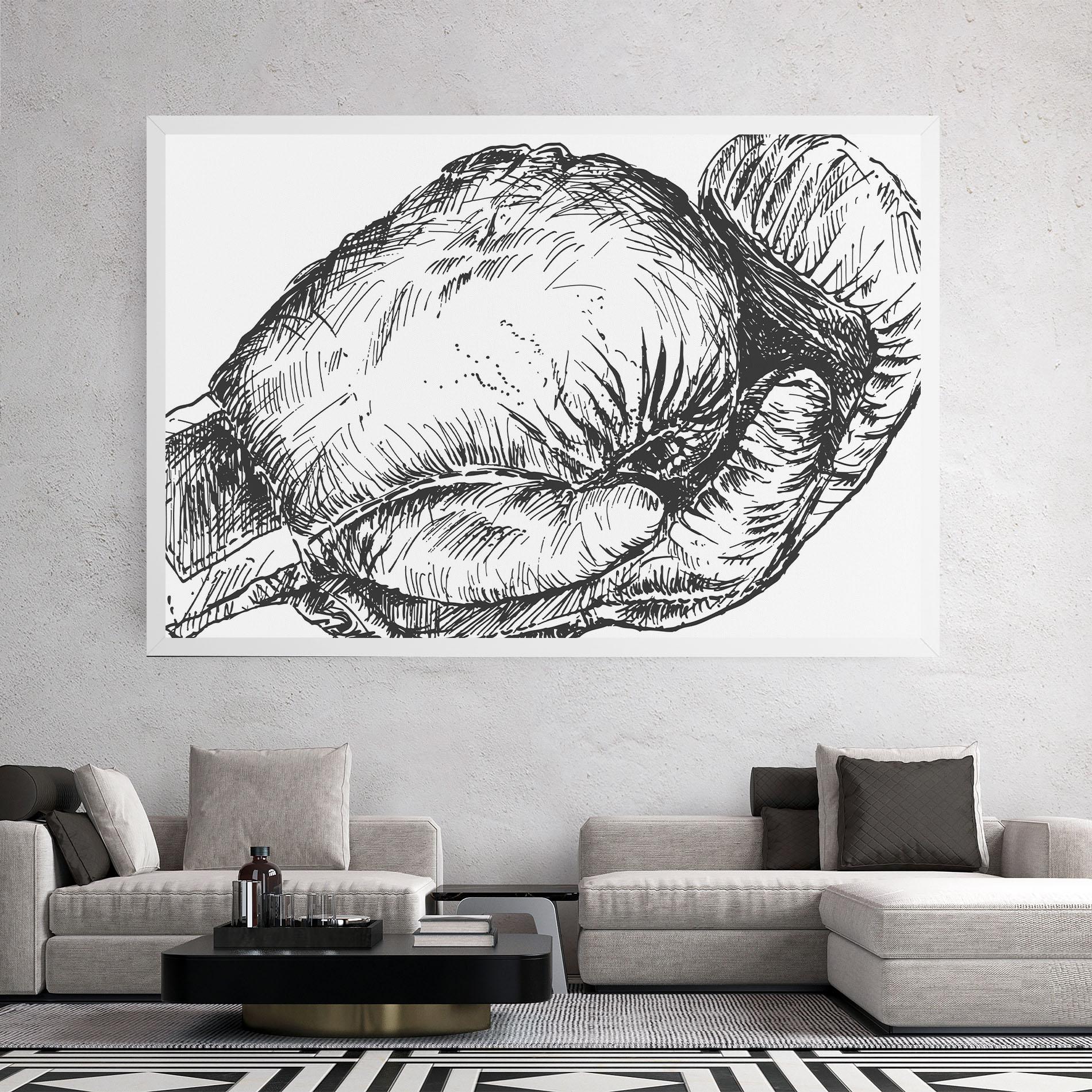 Tablou Canvas Grey Line Glove mockup 2