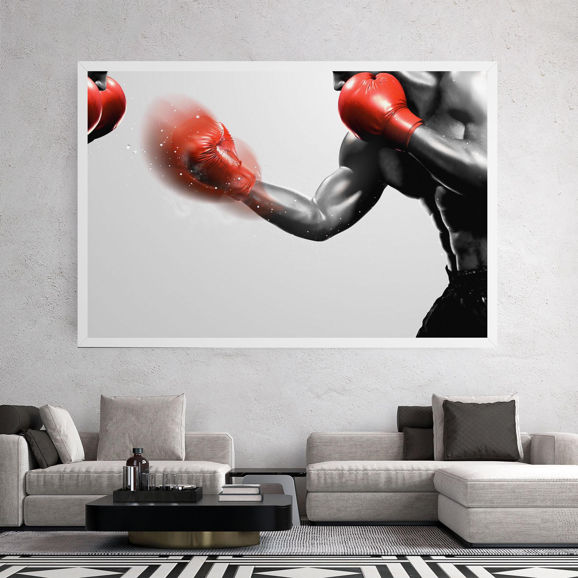 Tablou Canvas Red Smoke Box mockup 2