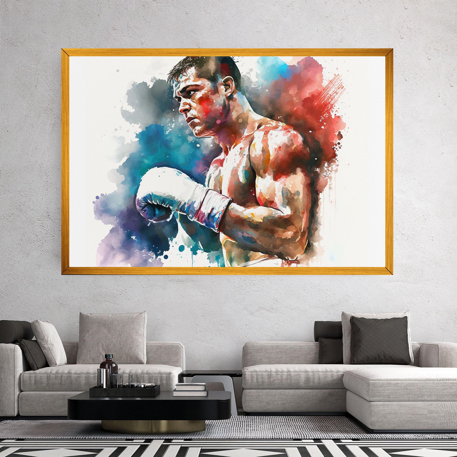 Tablou Canvas Boxing Red Blue mockup 2