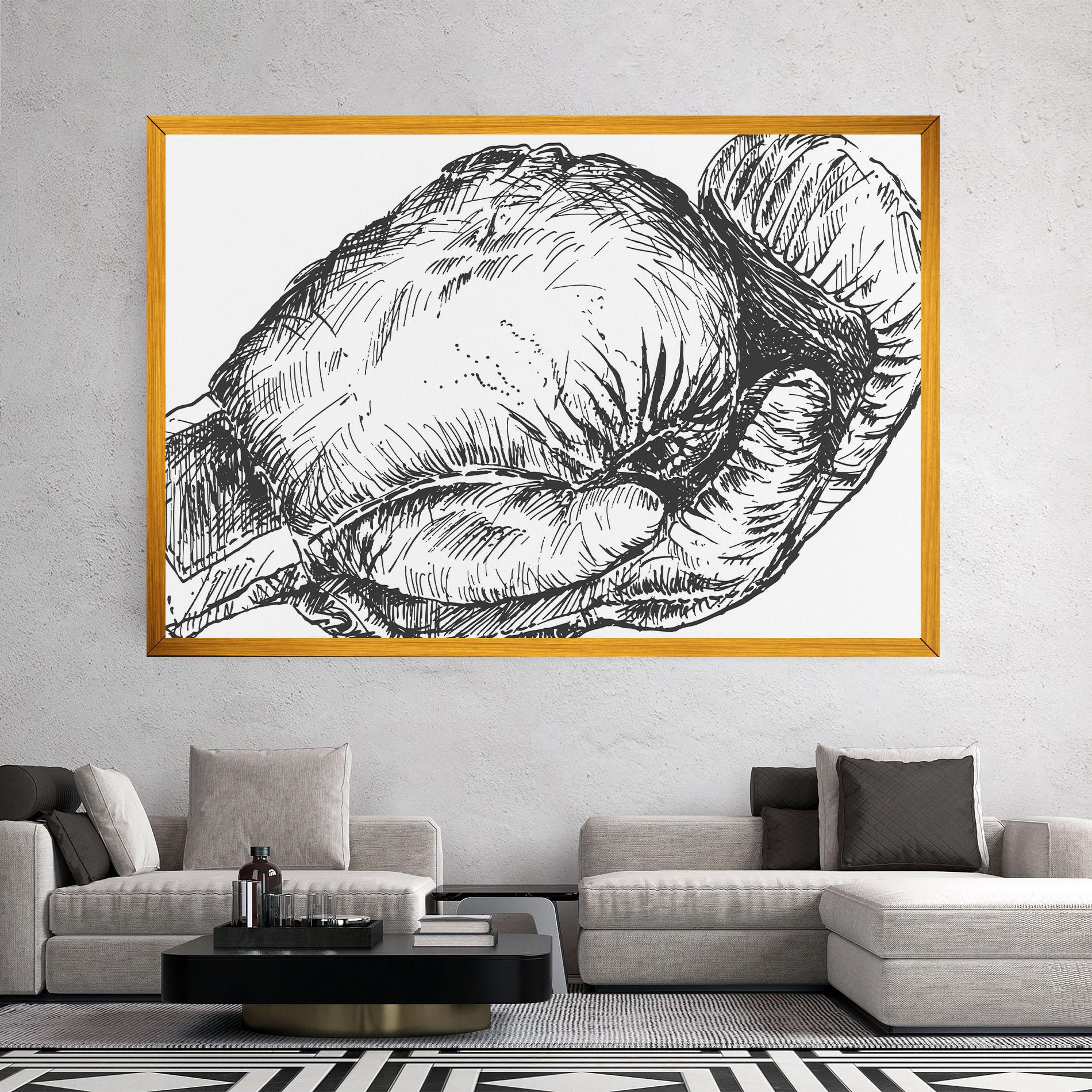 Tablou Canvas Grey Line Glove mockup 2