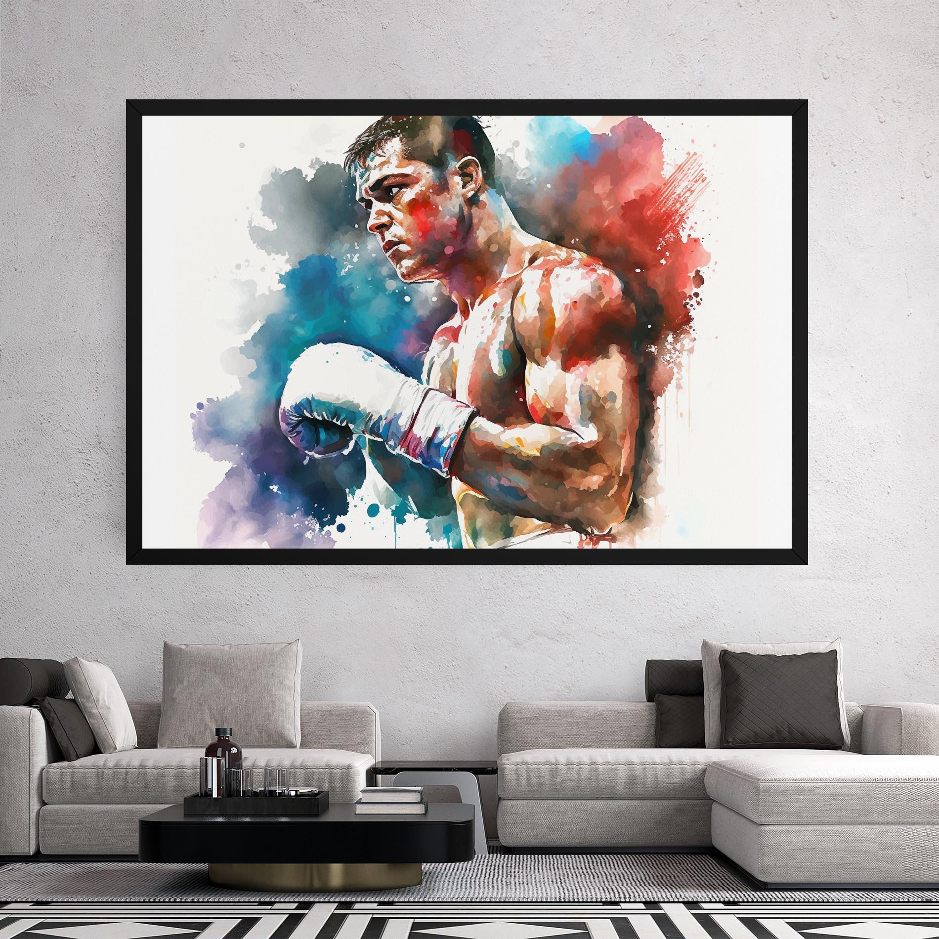 Tablou Canvas Boxing Red Blue mockup 2
