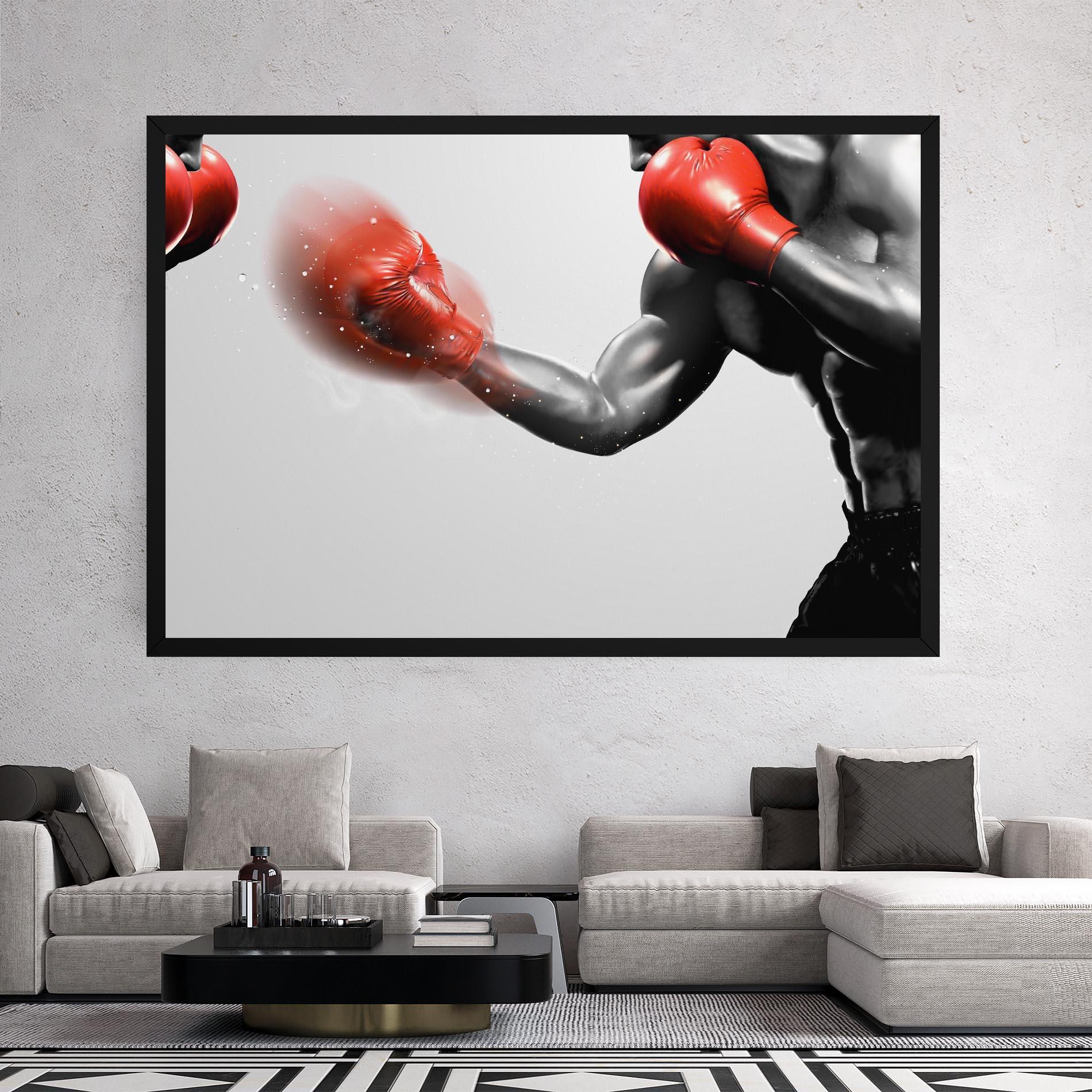 Tablou Canvas Red Smoke Box mockup 2