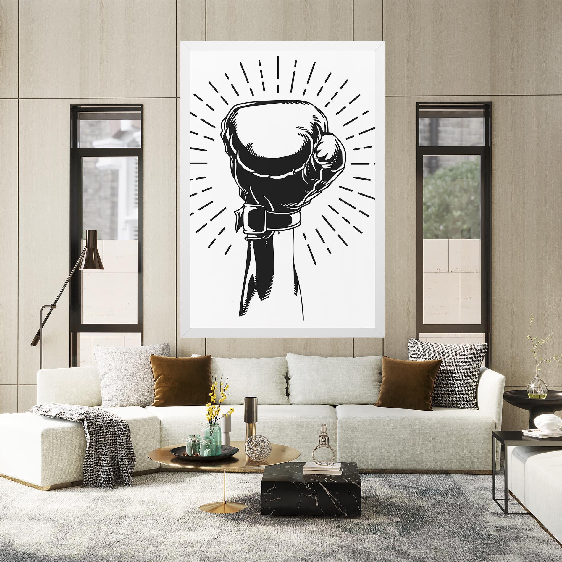 Tablou Canvas White Hand Boxing mockup 2