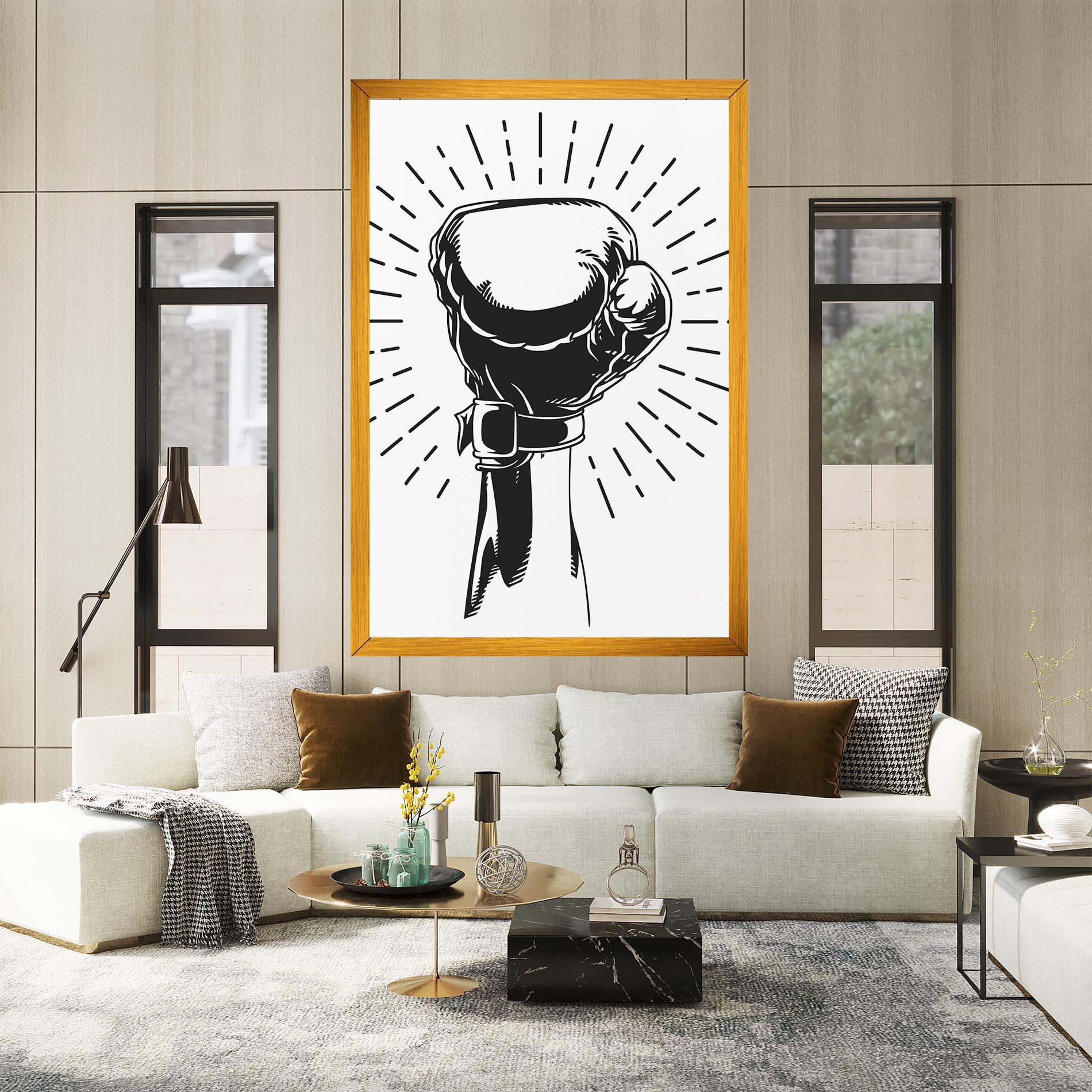 Tablou Canvas White Hand Boxing mockup 2