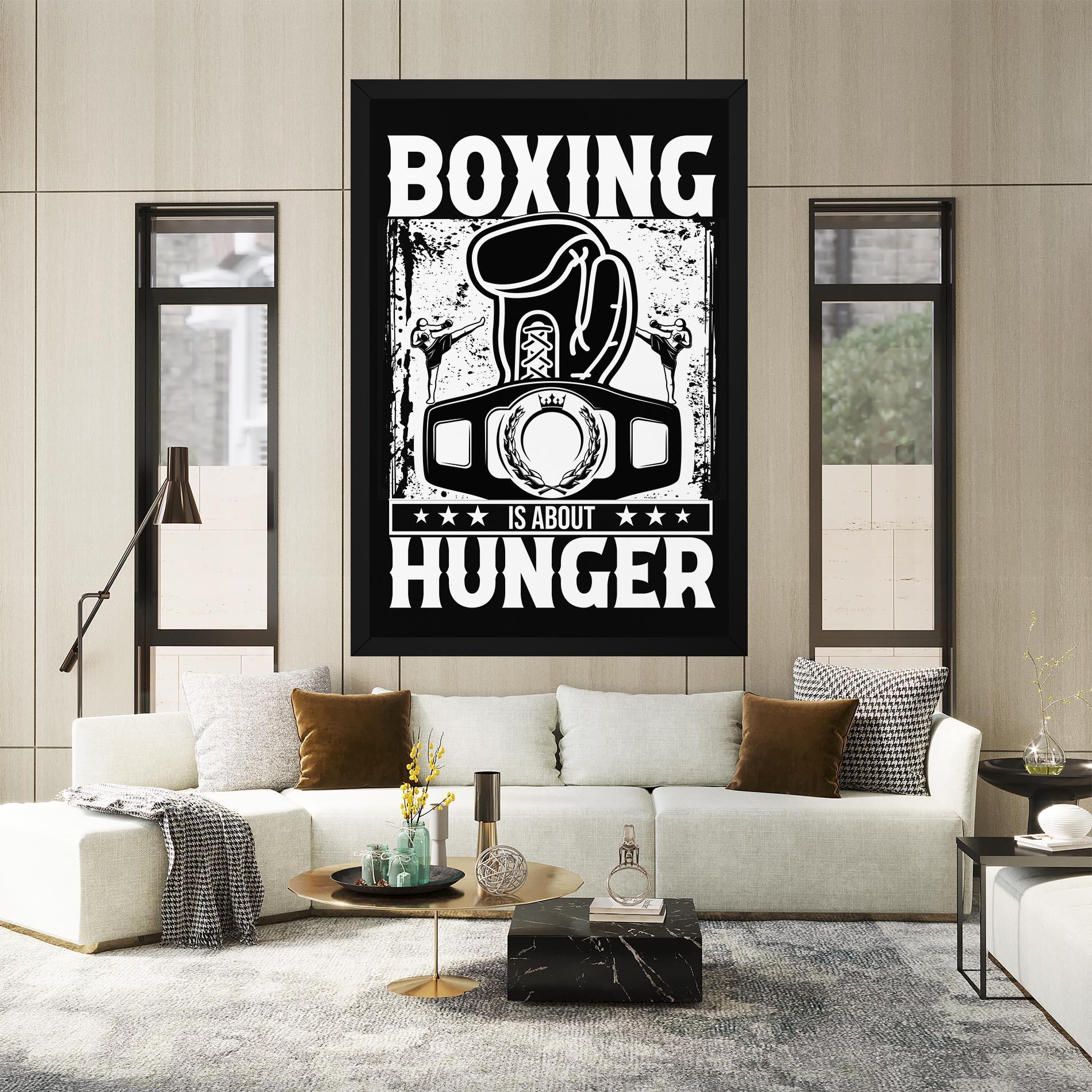 Tablou Canvas Boxing Hunger mockup 2